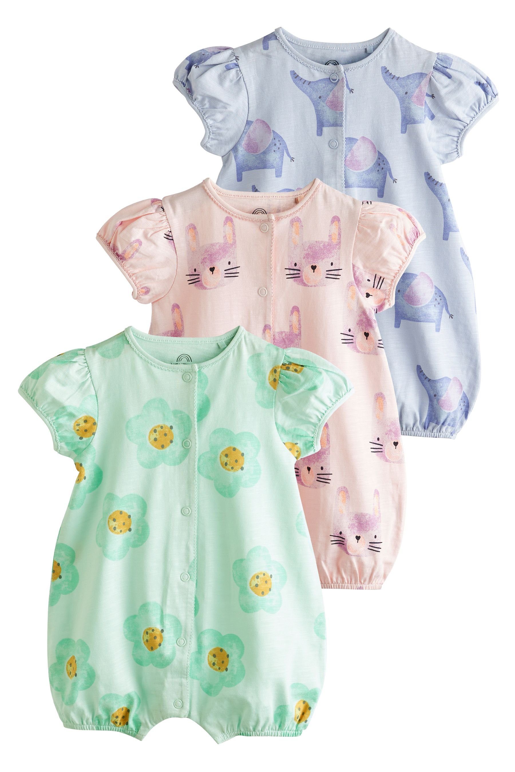 Next Strampler Strampelanzüge im 3er-Pack (3-tlg)