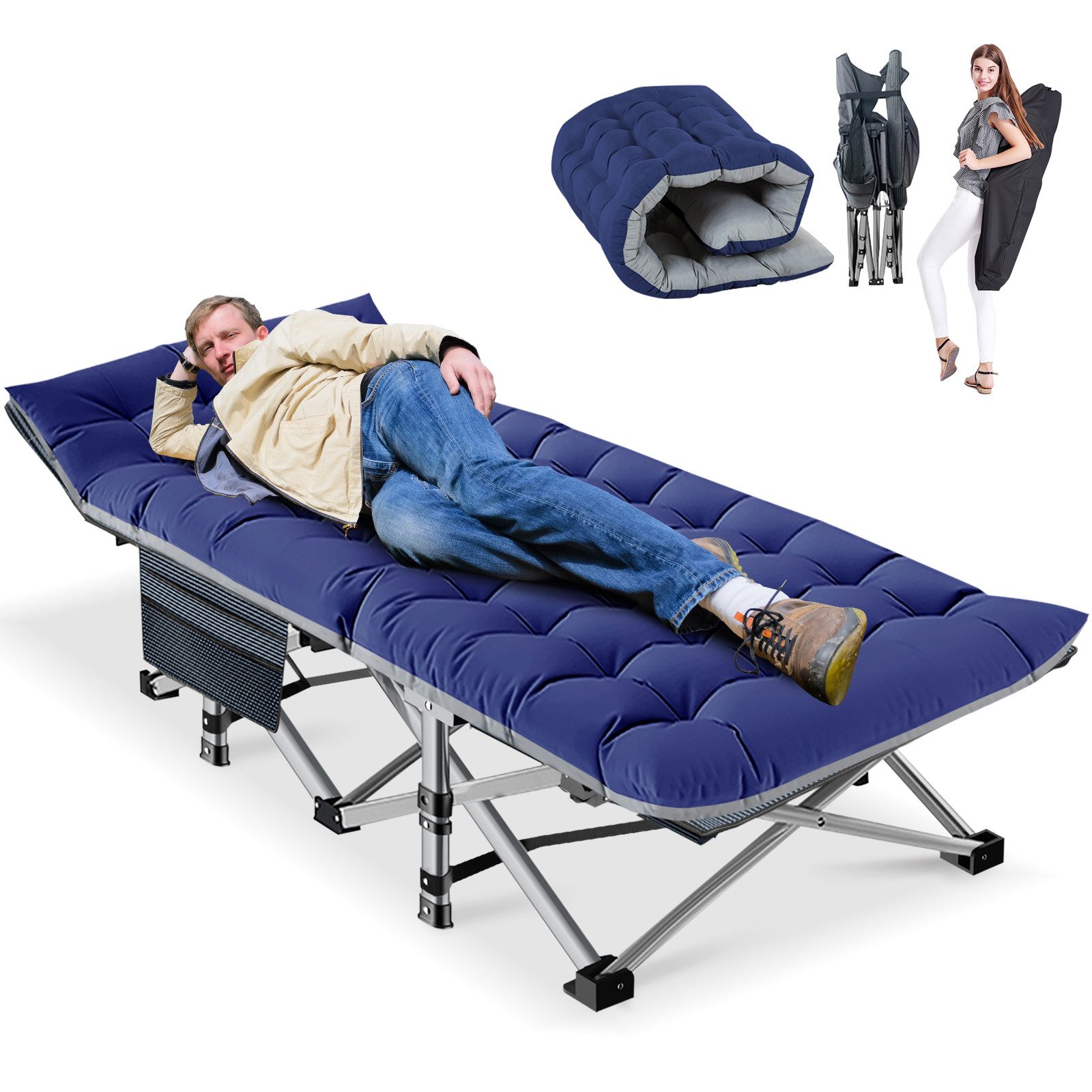Meulbaty Klappbett Klappbar Feldbett, Campingbett für günstig online kaufen