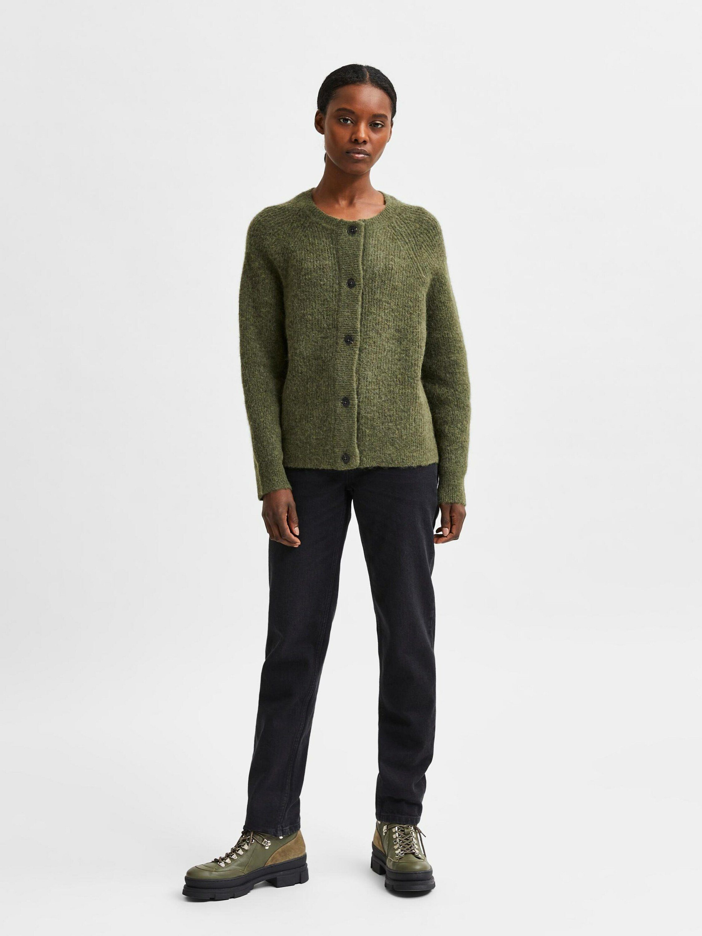 Selected Strickjacke Lulu (1-tlg) Plain/ohne Details günstig online kaufen