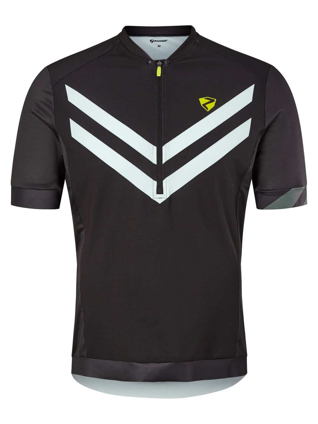 Ziener T-Shirt Nelis (Front-Reißverschluss, dreier Rückentasche, Mesheinsätze)