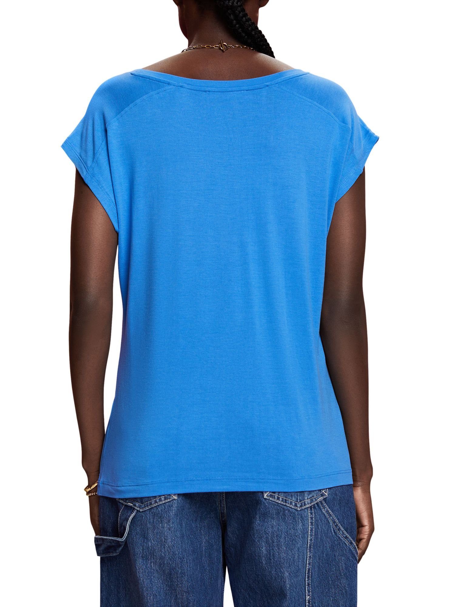 T-Shirt BLUE Print, ECOVERO™ mit Esprit BRIGHT T-Shirt Collection (1-tlg) LENZING™