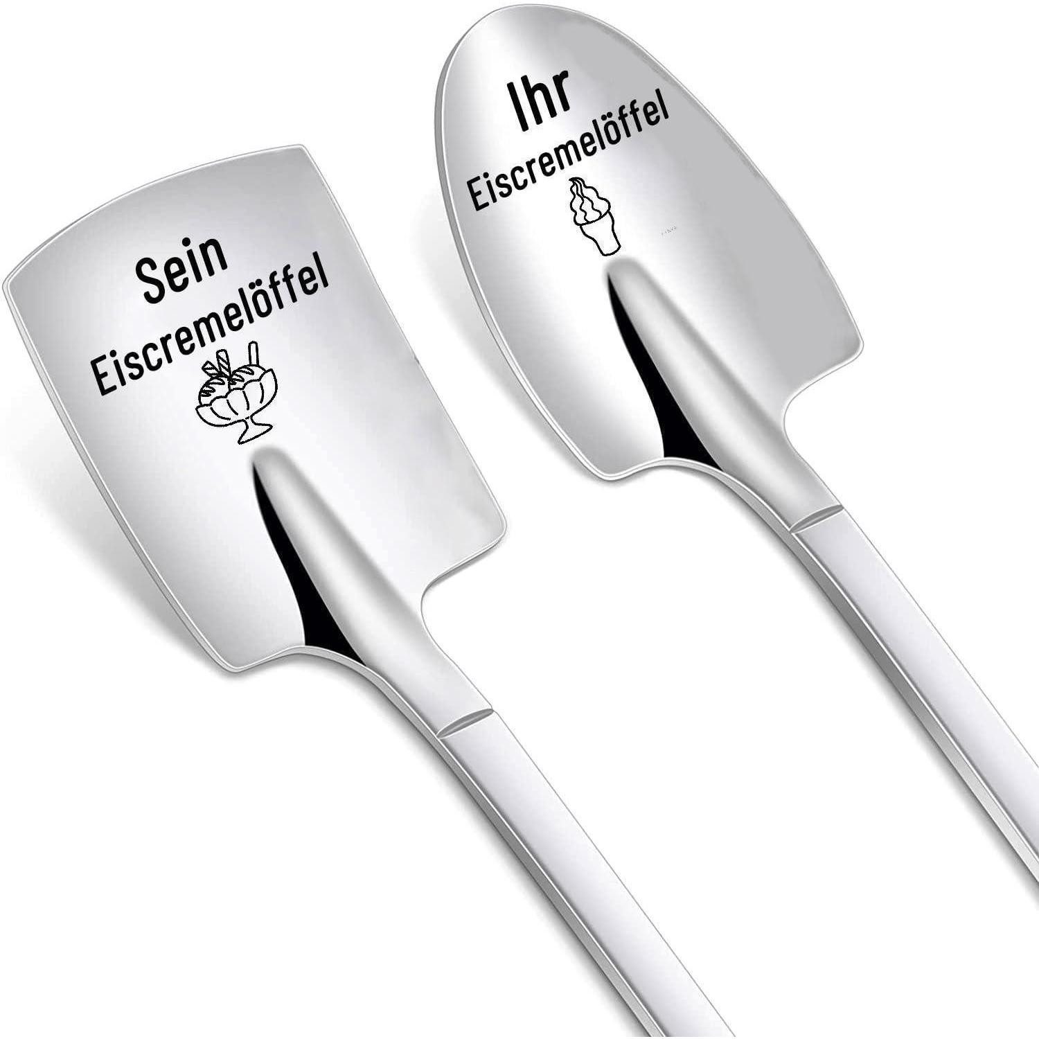 LuxusKollektion Eislöffel Eislöffel Gravur Liebeslöffel Sein und Ihr Eiscremelöffel