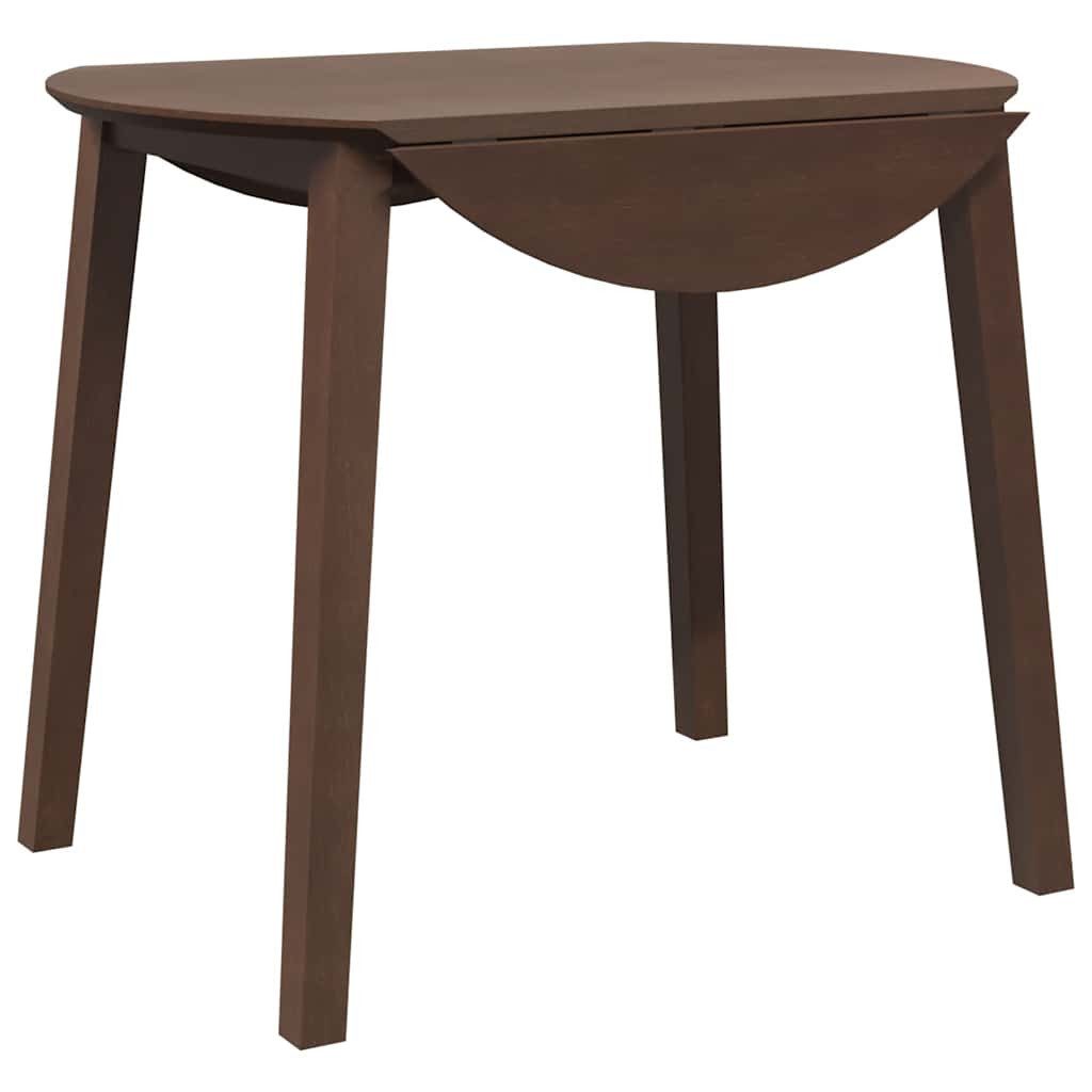 vidaXL Esstisch Esstisch Braun Massivholz Gummibaumholz günstig online kaufen