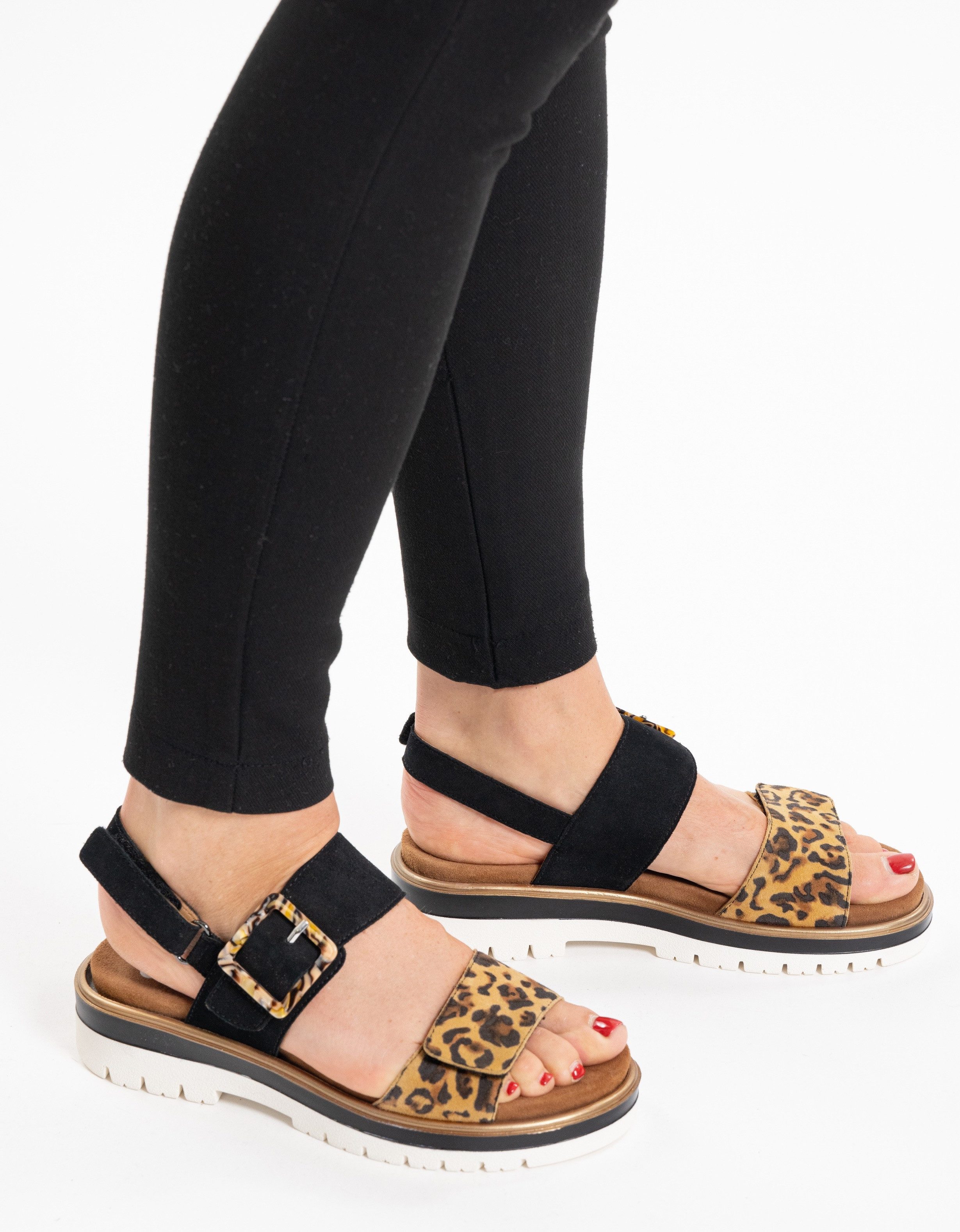 Ara MALAGA Plateausandaletten, Plateausandale, Klettschuh in Bequemweite G (weit)