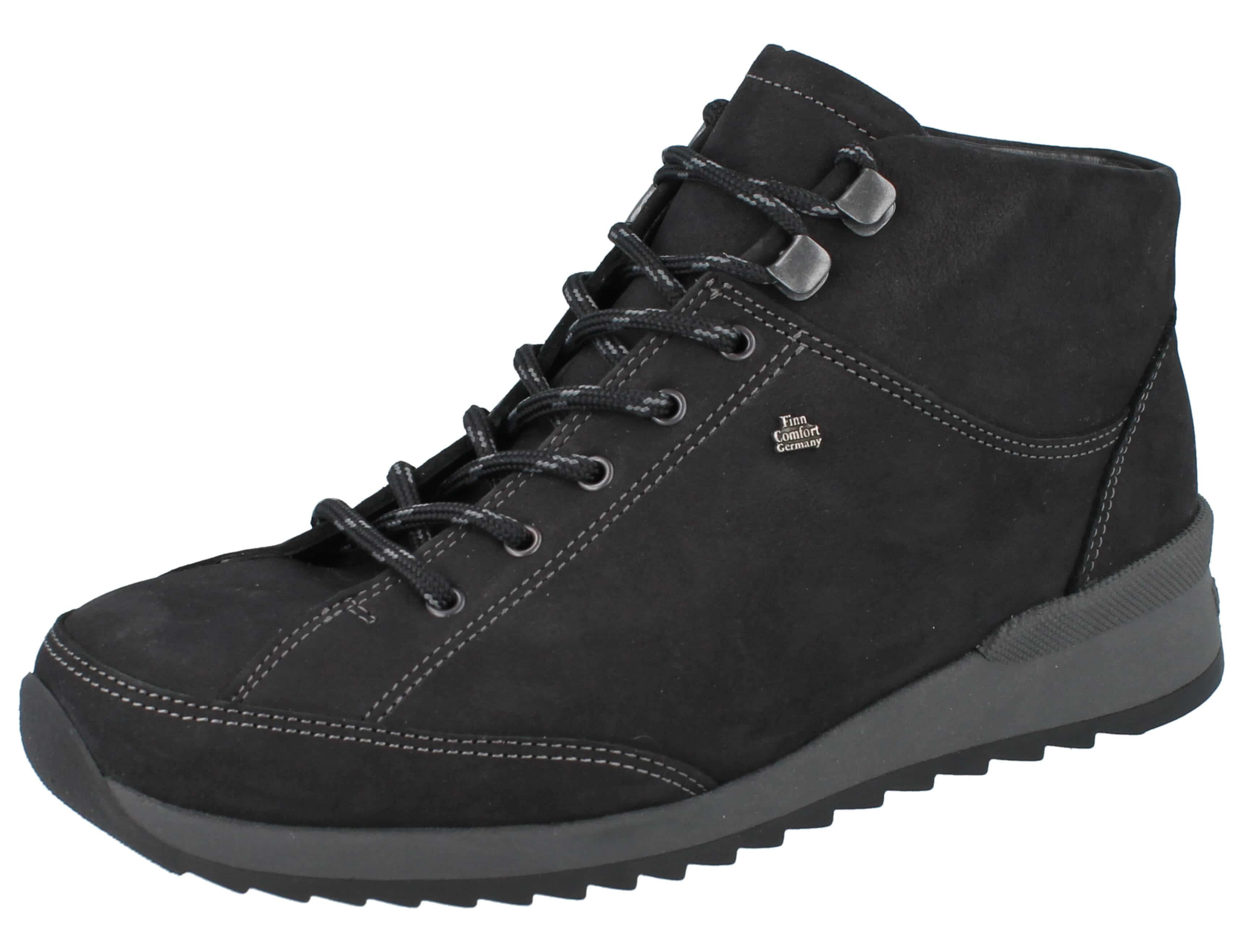 Finn Comfort FINN COMFORT Merano Damen Winterstiefel schwarz black Nubukleder Winterstiefel Wechselfußbett