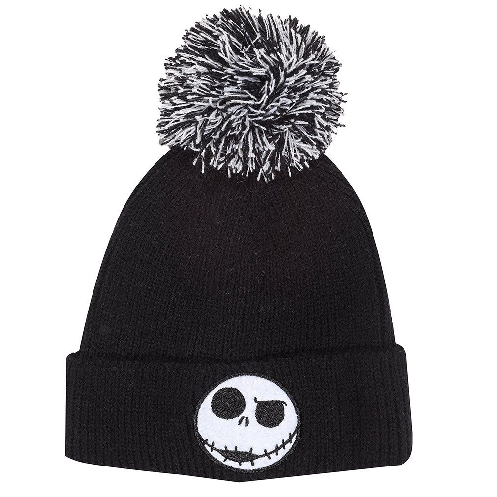 The Nightmare Before Christmas Beanie Jack Face Badge Beanie Skellington Schädel