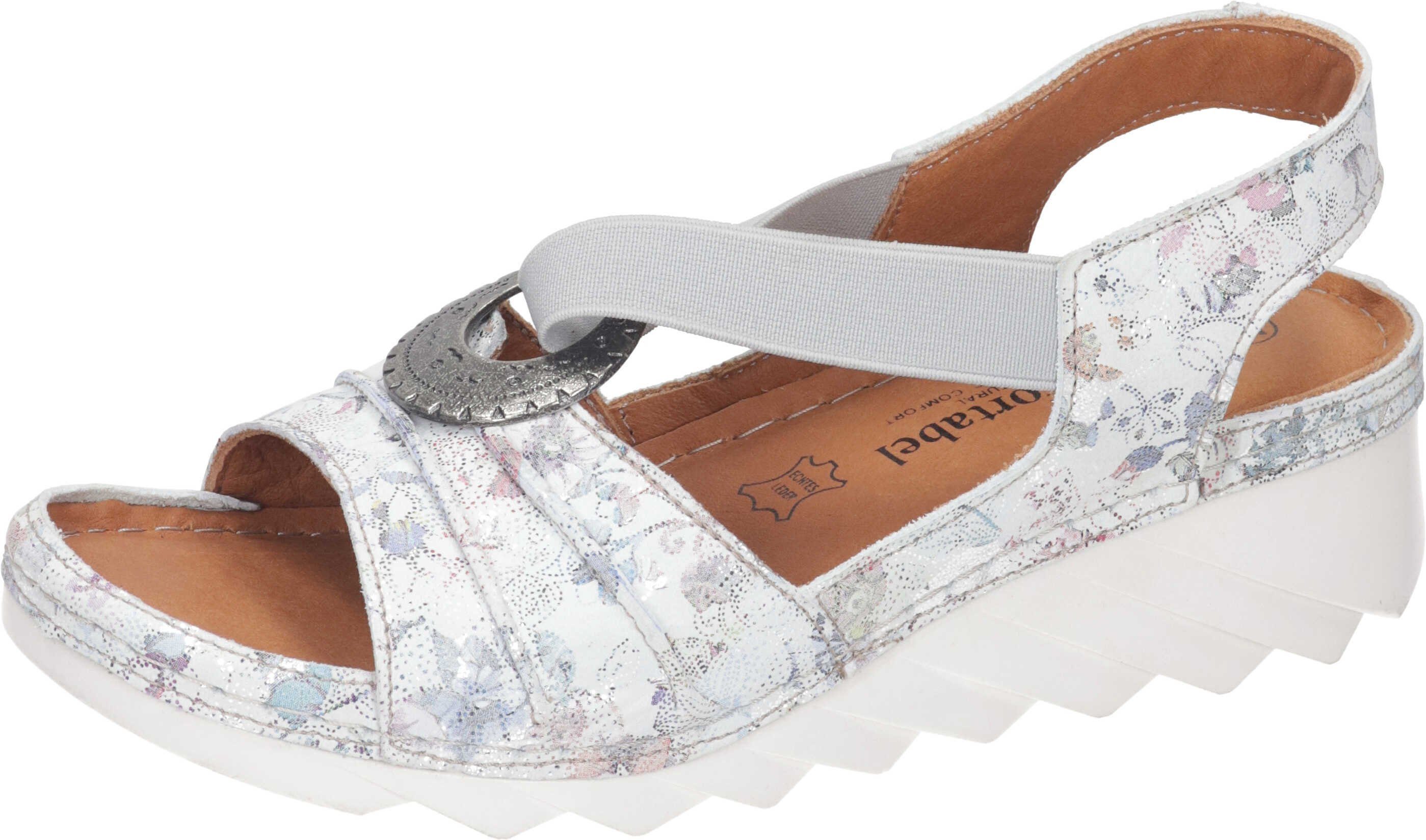 Sandale Sandalen mit Comfortabel Gummizug weiß