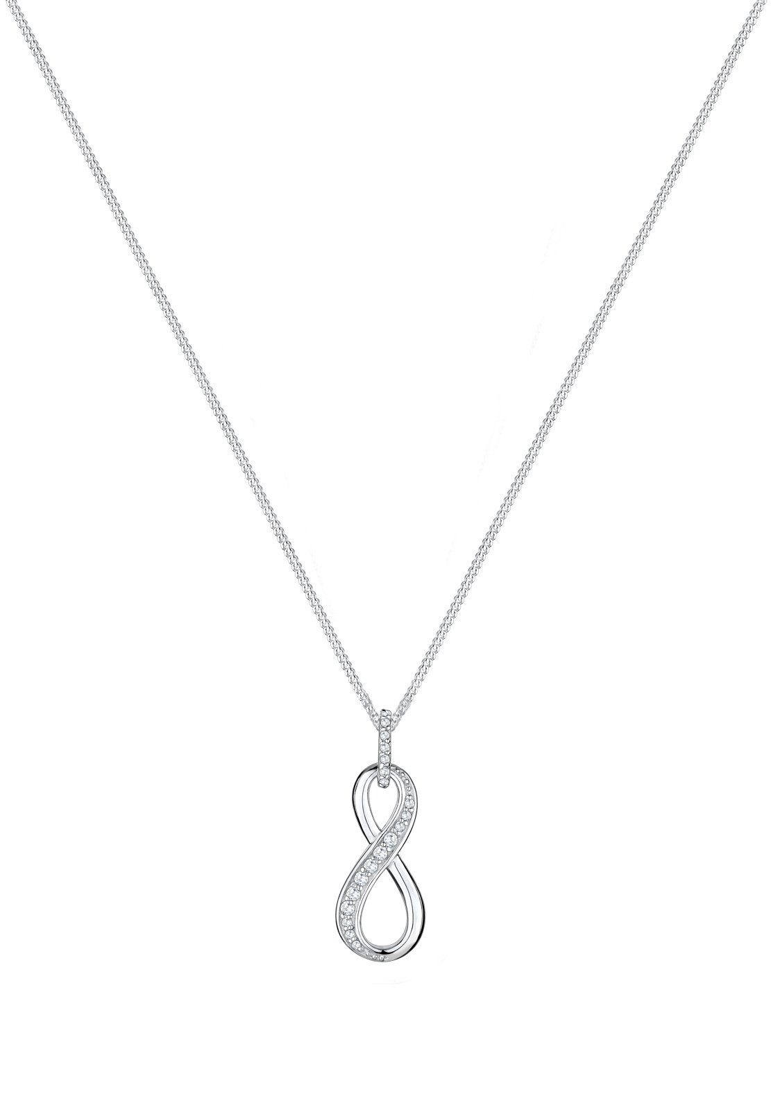 Elli Collierkettchen Infinity Love Symbol Silber 925 Zirkonia Weiß
