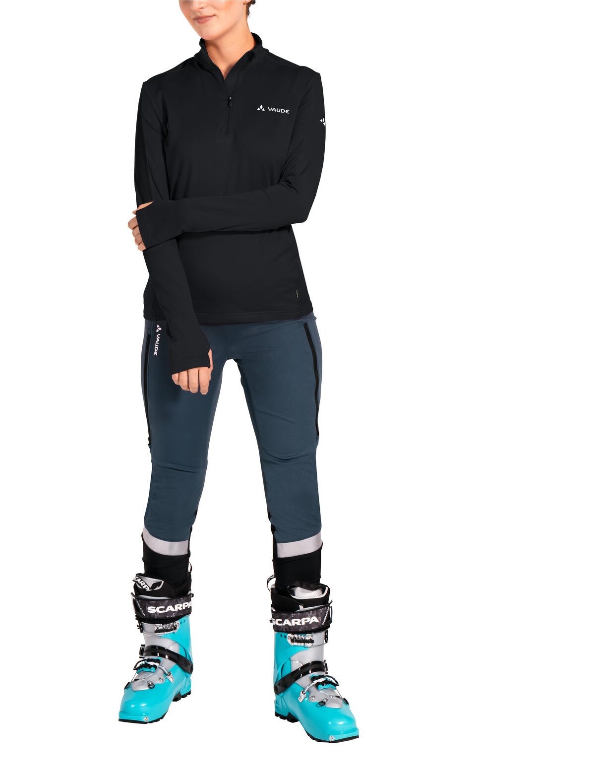 VAUDE Langarmshirt WOMEN'S LIVIGNO HALFZIP II (1-tlg) günstig online kaufen