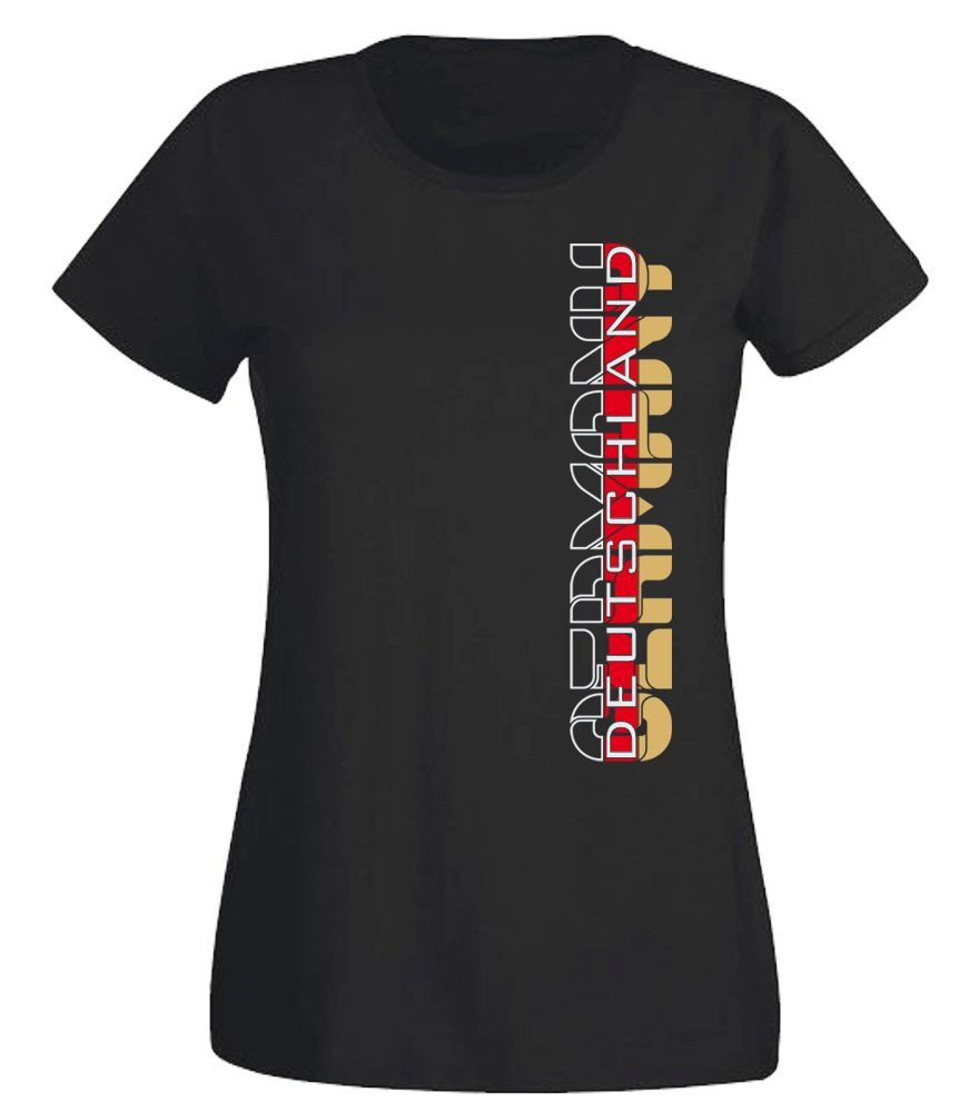 G-graphics T-Shirt Germany – Deutschland Slim-fit Damen T-Shirt mit einem Motiv für den echten Fan