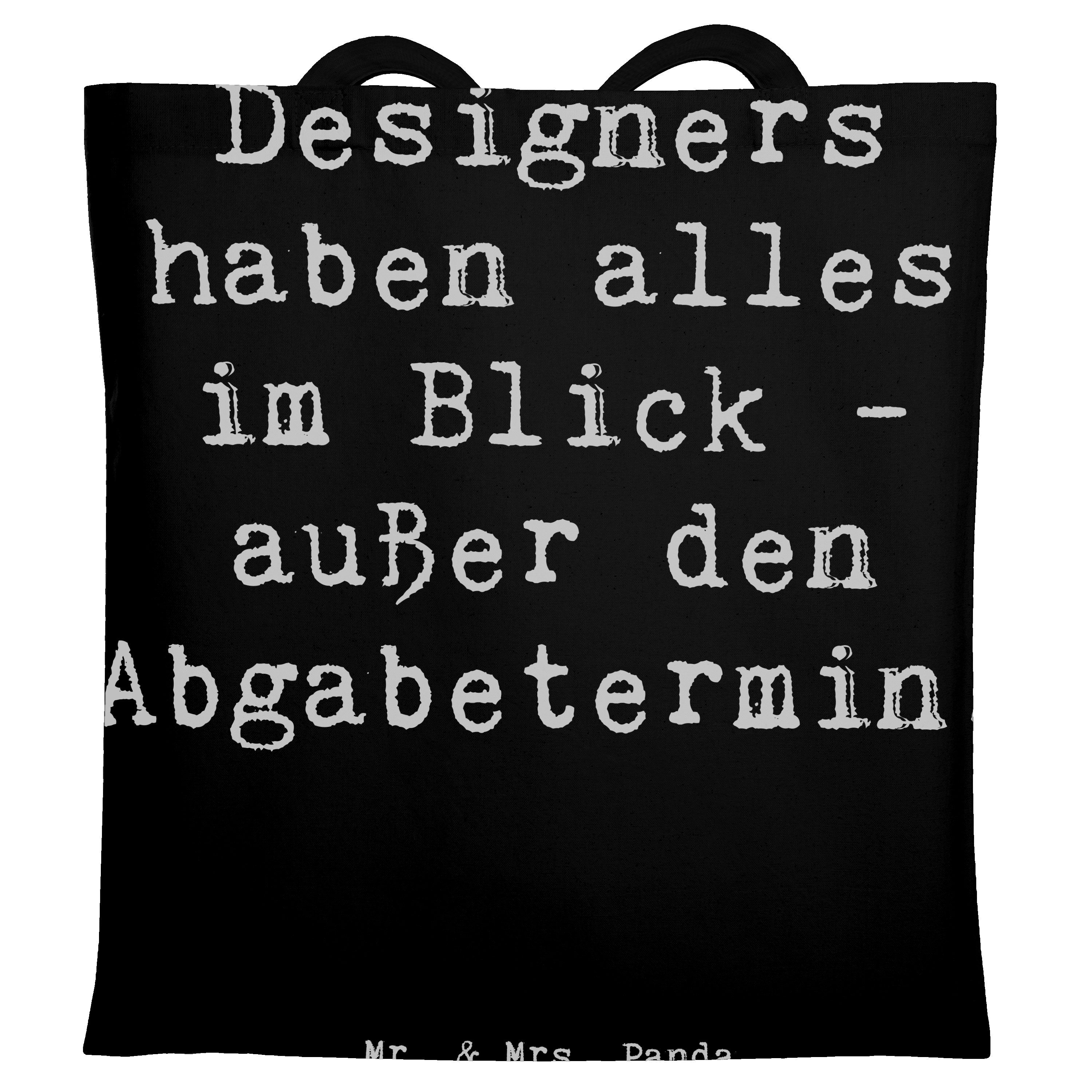 Tragetasche Designer Überblick - Schwarz - Geschenk, Humor, Jutetasche, Gestaltun