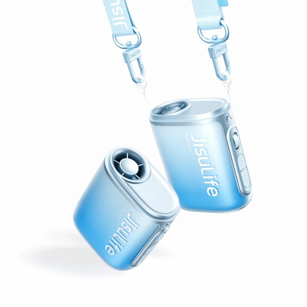 Jisulife Akku-Ventilator Nackenventilator 5, 3in1 Nutzung mit 100 Luftstufen und LED Anzeige