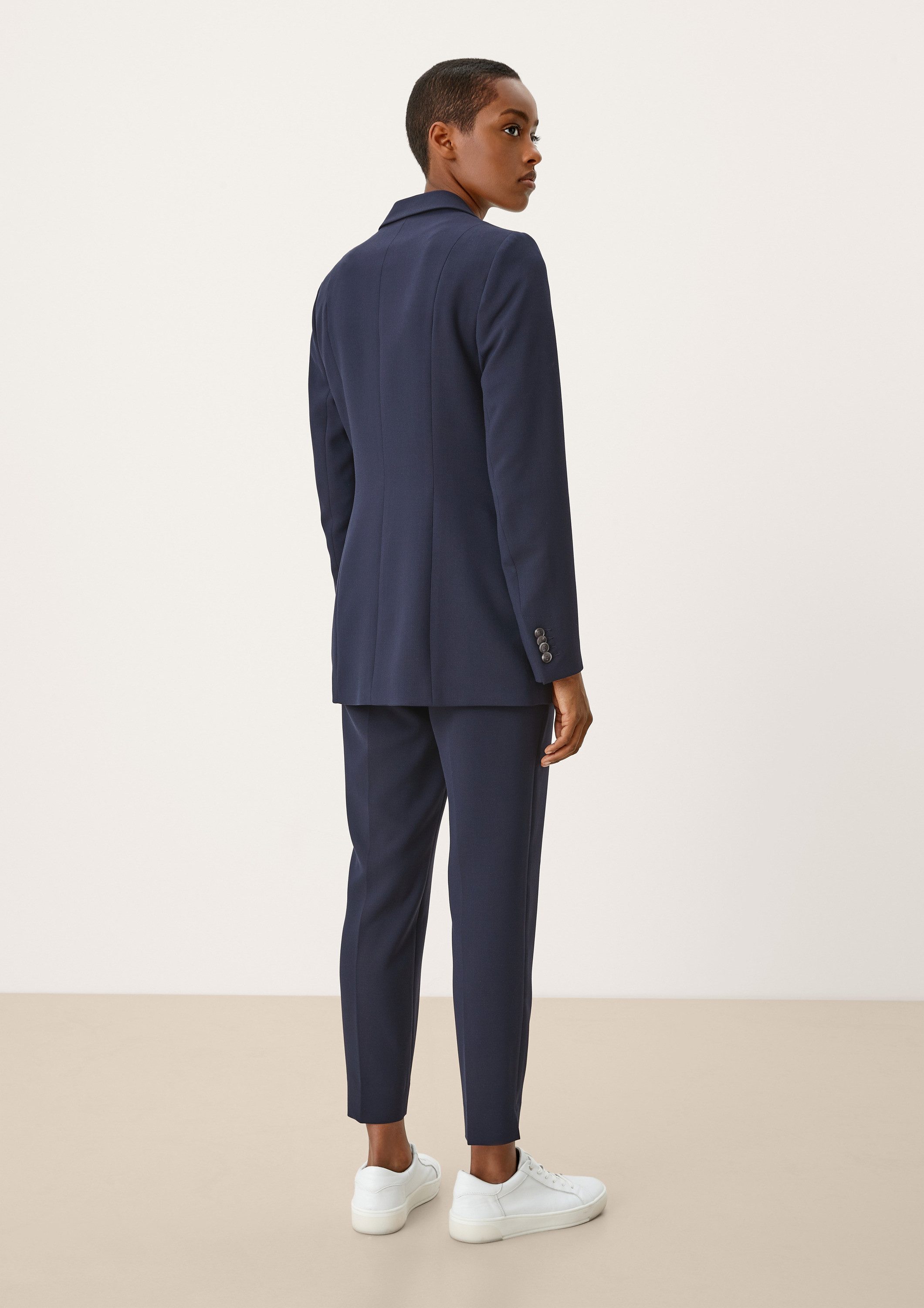 s.Oliver Jackenblazer Indoor-Blazer Longblazer aus Viskosemix