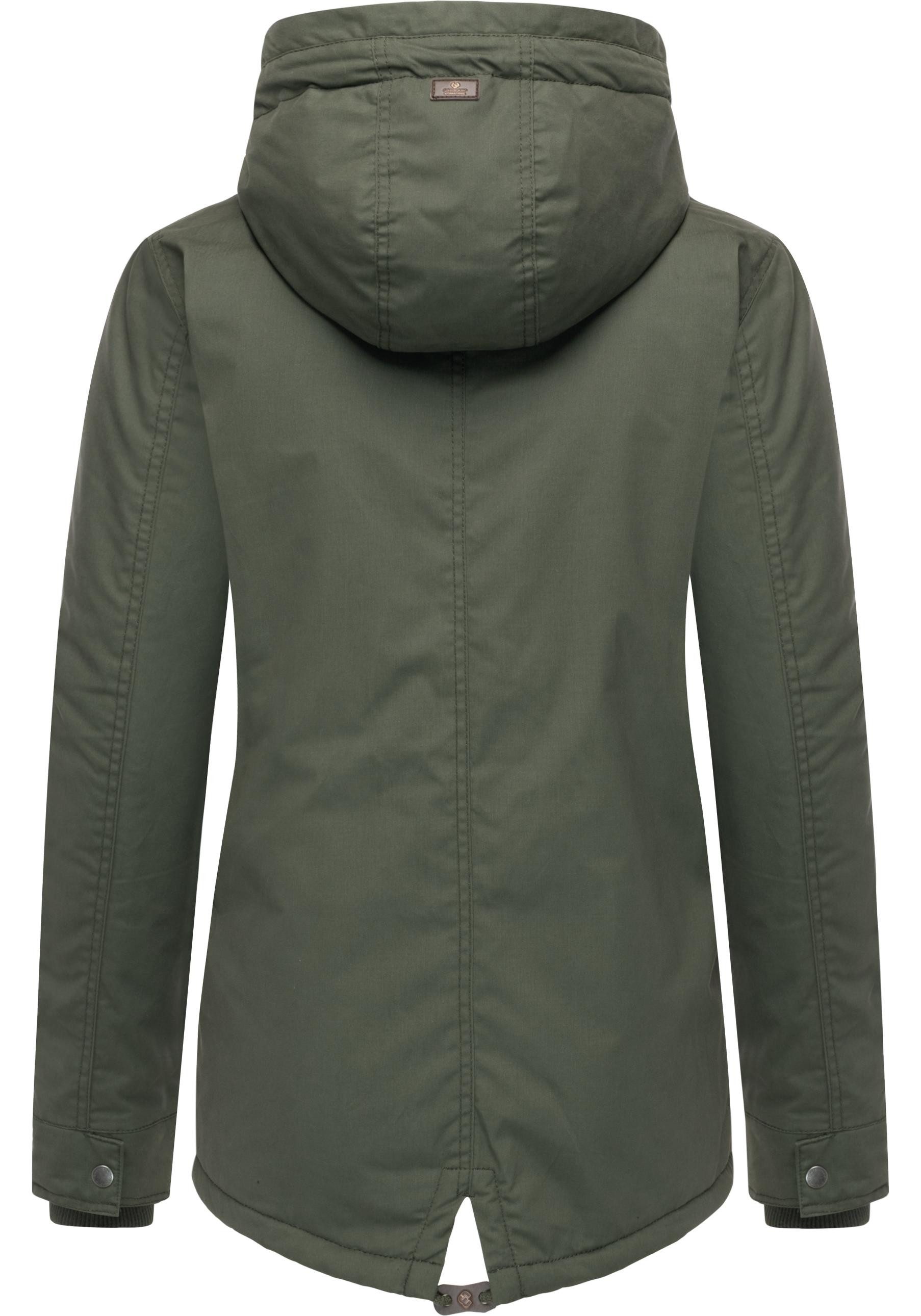 Ragwear Winterjacke Parkker Warm YOUMODO Winter Parka mit kuscheligem Teddy-Innenfutter