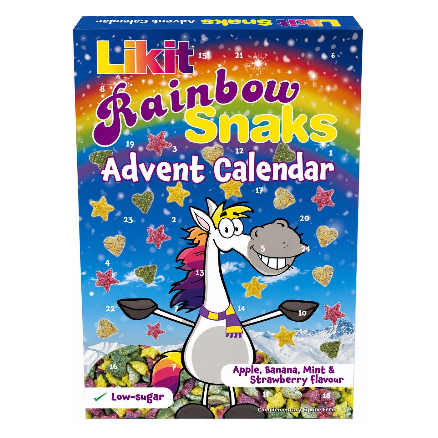 Waldhausen Adventskalender Likit Snaks Rainbow – 24 kleine Überraschungen für Pferde