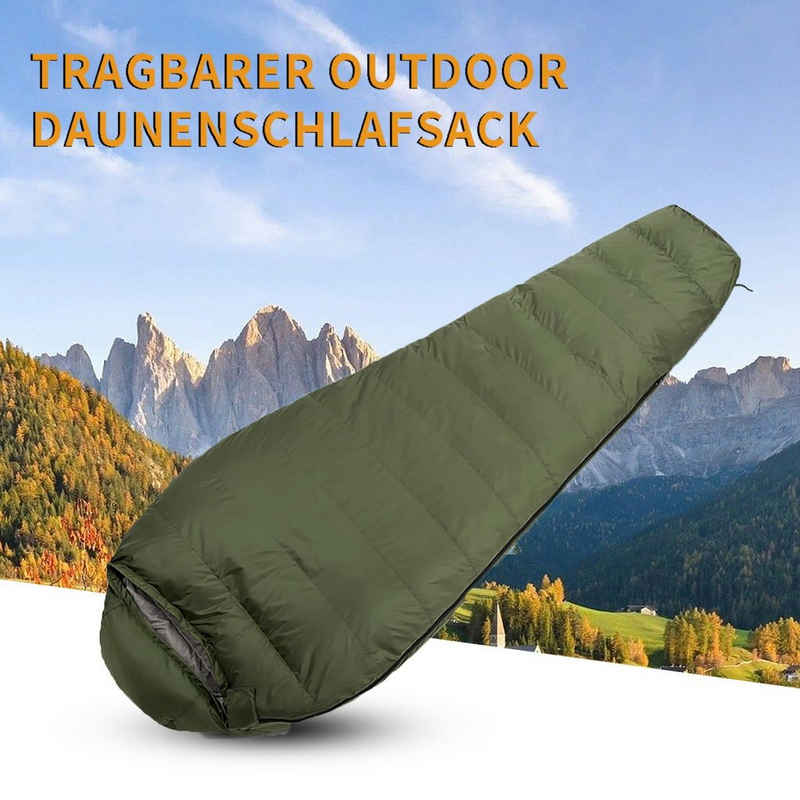 yozhiqu Daunenschlafsack Kalter Schlafsack (1 tlg), Ultraleichter Rucksackschlafsack zum Wandern oder Camping