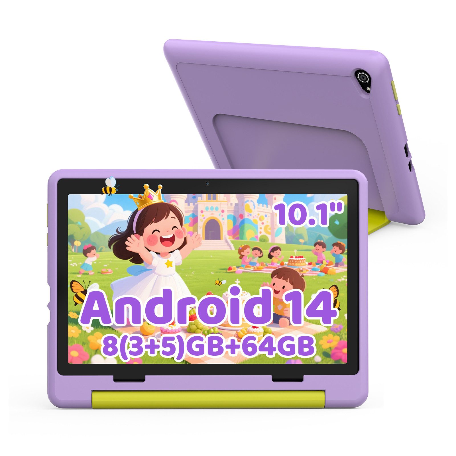 BUFO 10 Zoll Android 14, 8(3+5)GB+64GB, Elternkontrolle, langlebig Kinder Tablet (10", 64 GB, Android 14, mit Kindersicherung APP, Augenschutz-Display, robuste)