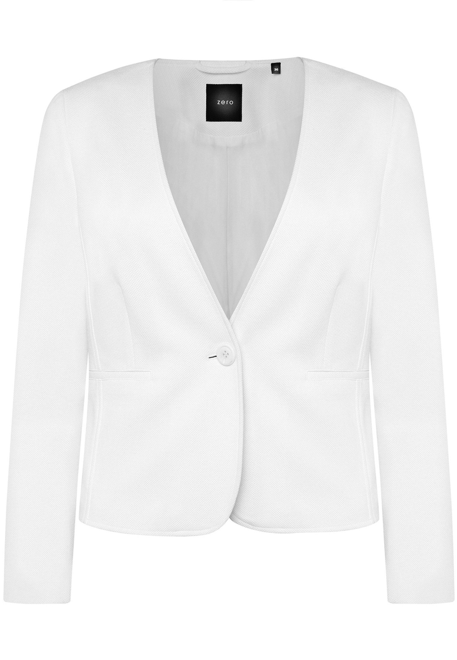 Zero Kurzblazer Damen mit Paspeltaschen Plain/ohne Details
