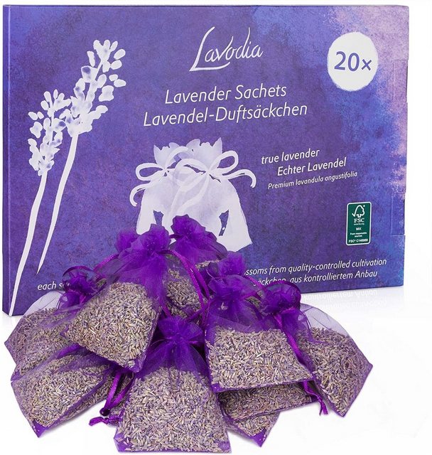 Lavendelbeutel 12x Lavendelsäckchen Mit Lavendelblüten Mottenschutz, Lavodia