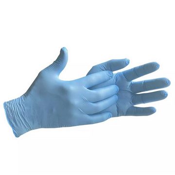 AMPri Nitril-Handschuhe Pura Comfort Blue Nitril Untersuchungshandschuh Größe M KARTON mit guter Passform