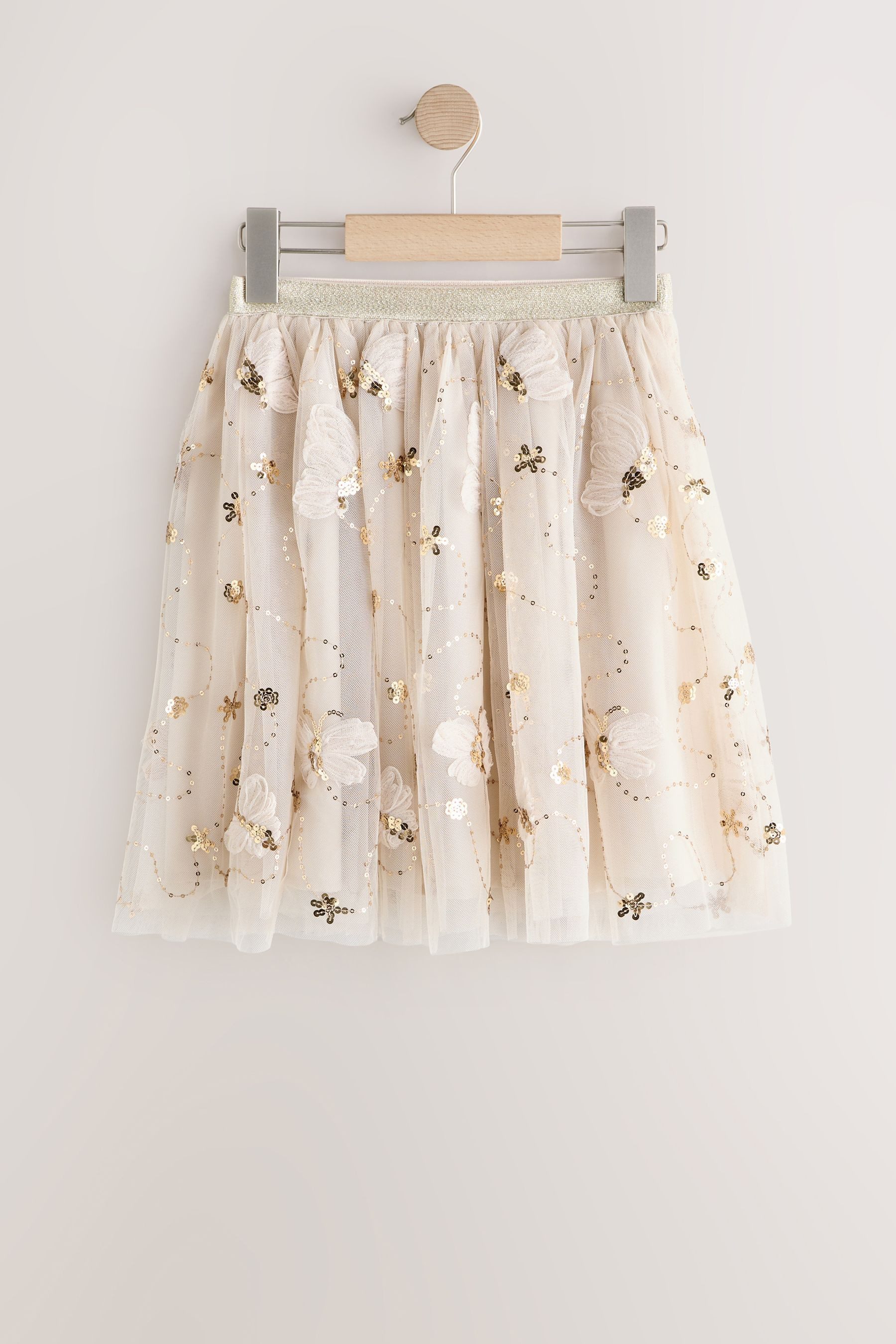 Next Paillettenrock Pailletten-Rock mit Mesh (1-tlg)