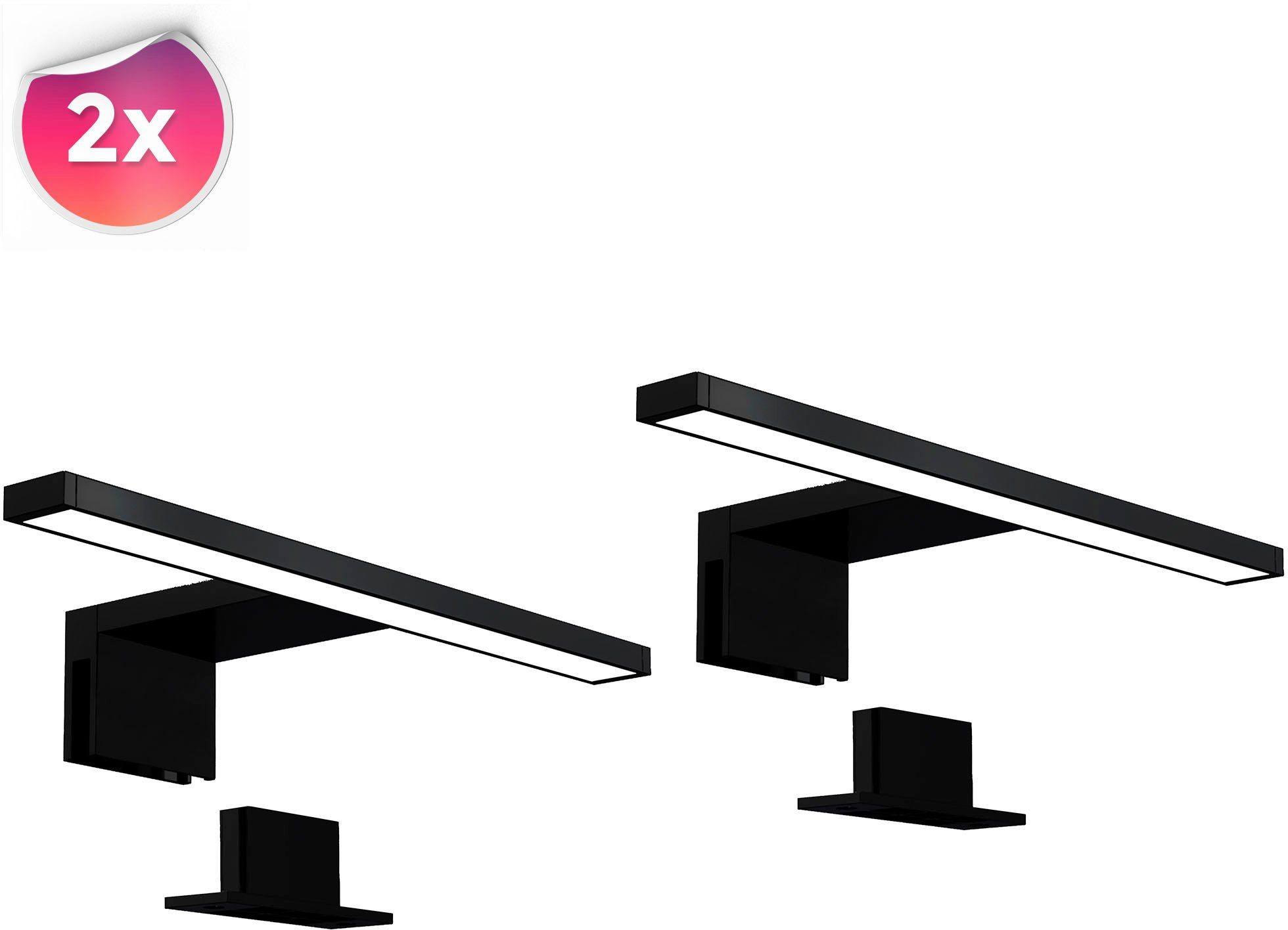 LED Schminklicht ideal neutralweiße B.K.Licht als von Neutralweiß, Spiegelleuchte, integriert, fest Die sich Lichtfarbe Kelvin 4.000 eignet