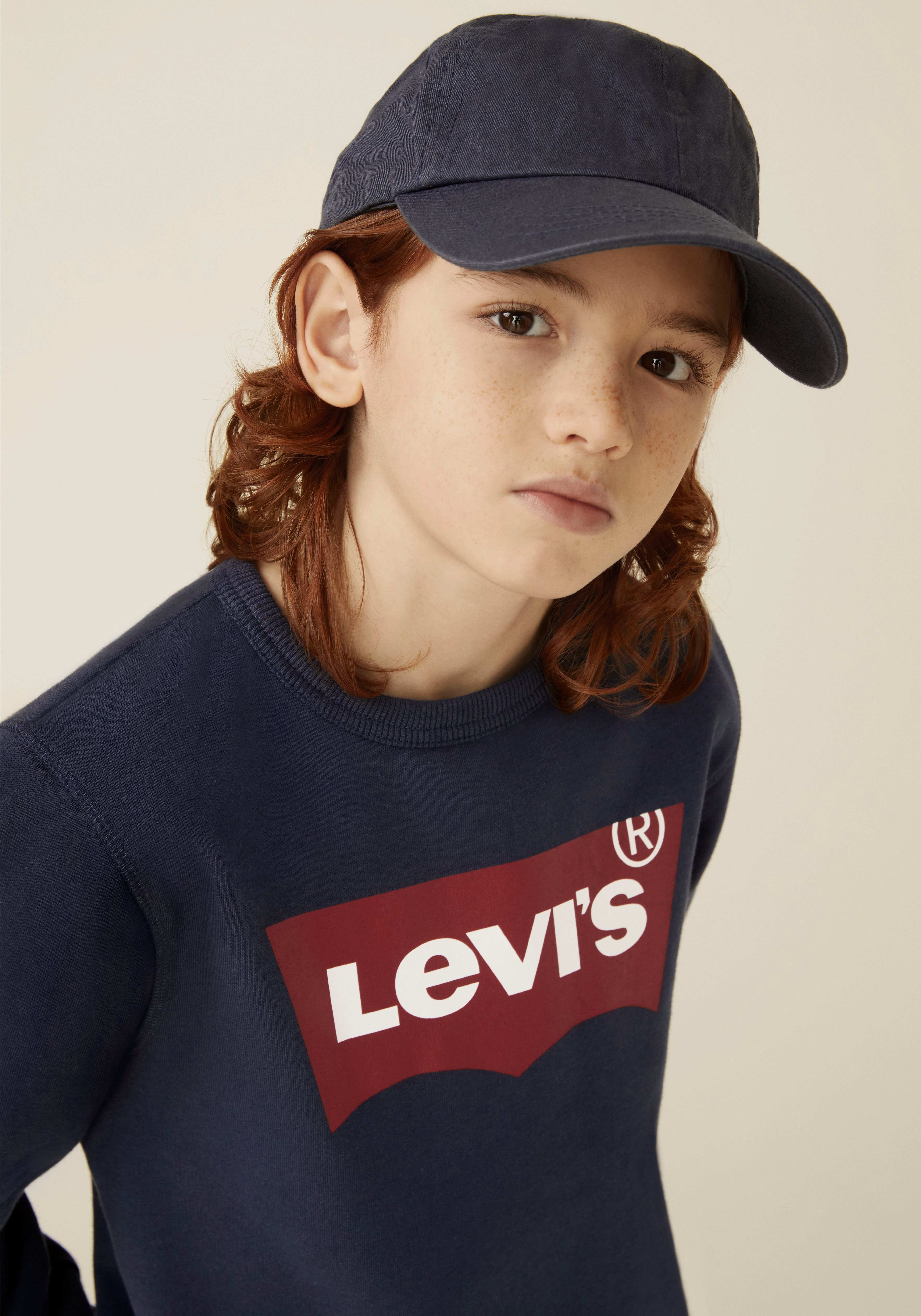 Levi's® Sweatshirt for BOYS BATWING Kids blues CREWNECK