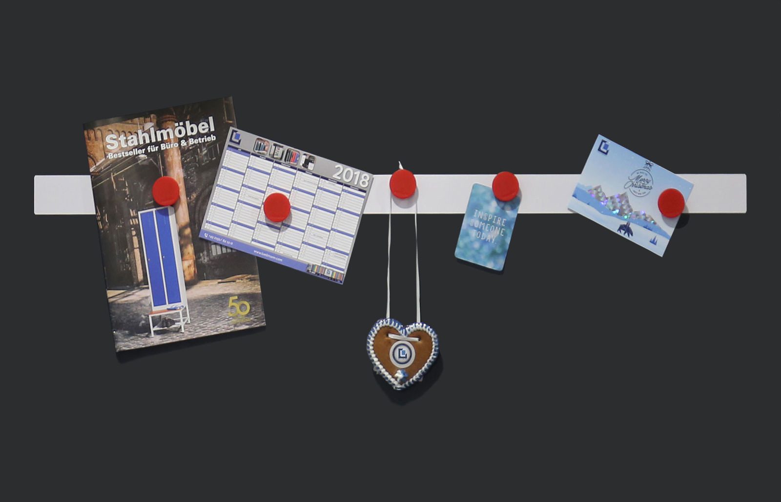 Steelboxx Memoboard Magnetleiste, selbstklebend, 1000 mm, weiß, (1 Meter Ma günstig online kaufen