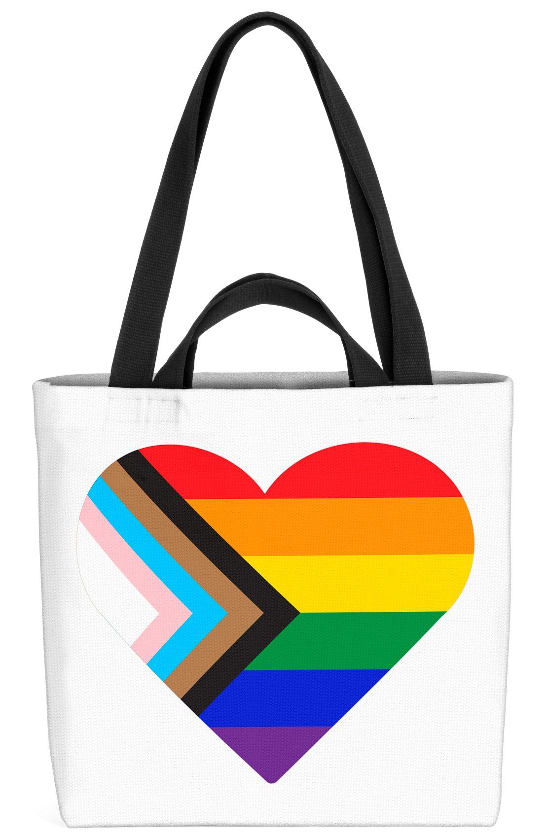 Pride LGBTQ pride parade VOID Gay Liebe interbinär (1-tlg), club Progress Henkeltasche Herz flag