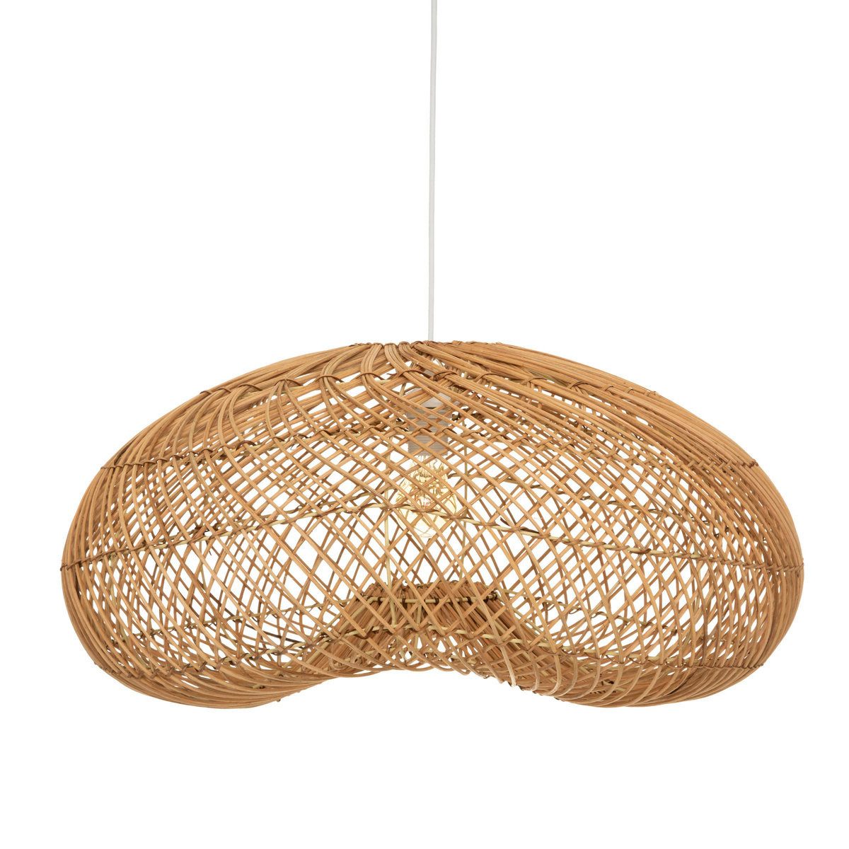 Atmosphera Créateur d'intérieur Pendelleuchte Pendelleuchte aus Rattan, Ø 68 cm, Leuchte mit Dekofunktion, ohne Leuchtmittel