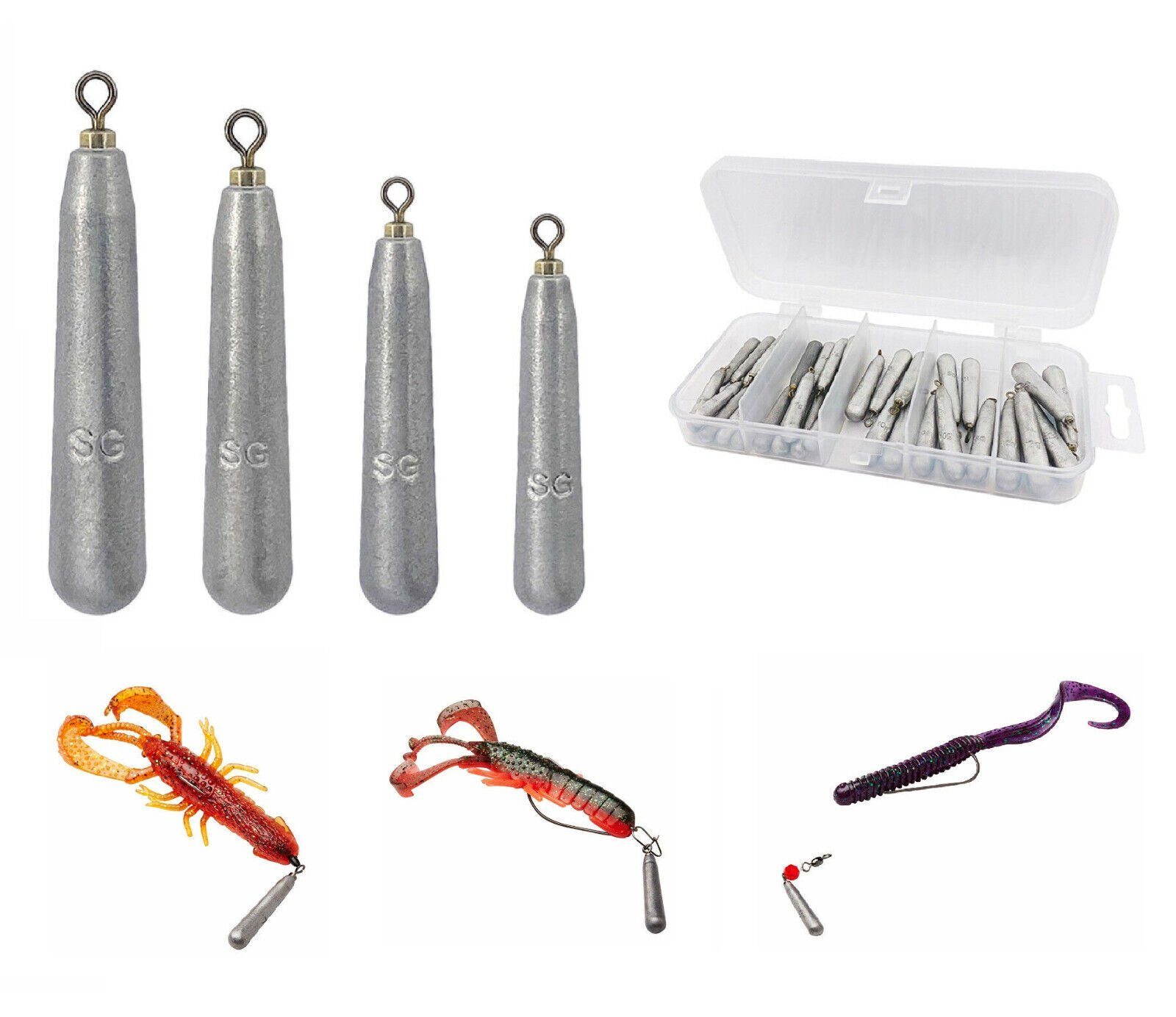 Drop-Shot-Blei Lure Specialist Sinker 5g 7g 10g 13g & Kit Gewicht Blei Dropshot Rig