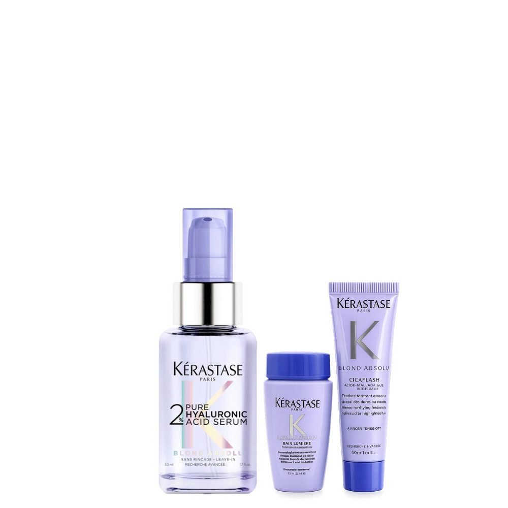 Kérastase Haarserum Blond Absolu Hyaluronic Acid Serum 50 ml + 2 Probiergrößen, 3-tlg., mit 2 % Hyaluronsäure für intensive Feuchtigkeitsversorgung