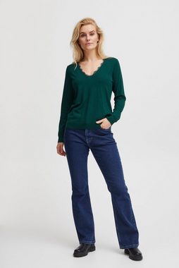 Pulz Jeans Strickpullover PZSARA V-Neck Lace Pullover - 50207566