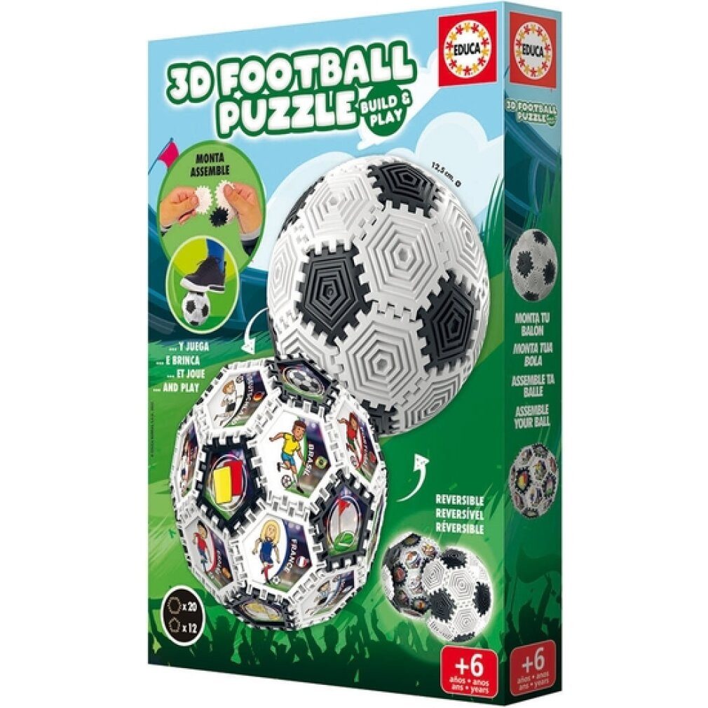 Educa Puzzle 3D Puzzle (32 pcs) Fussball, Puzzleteile