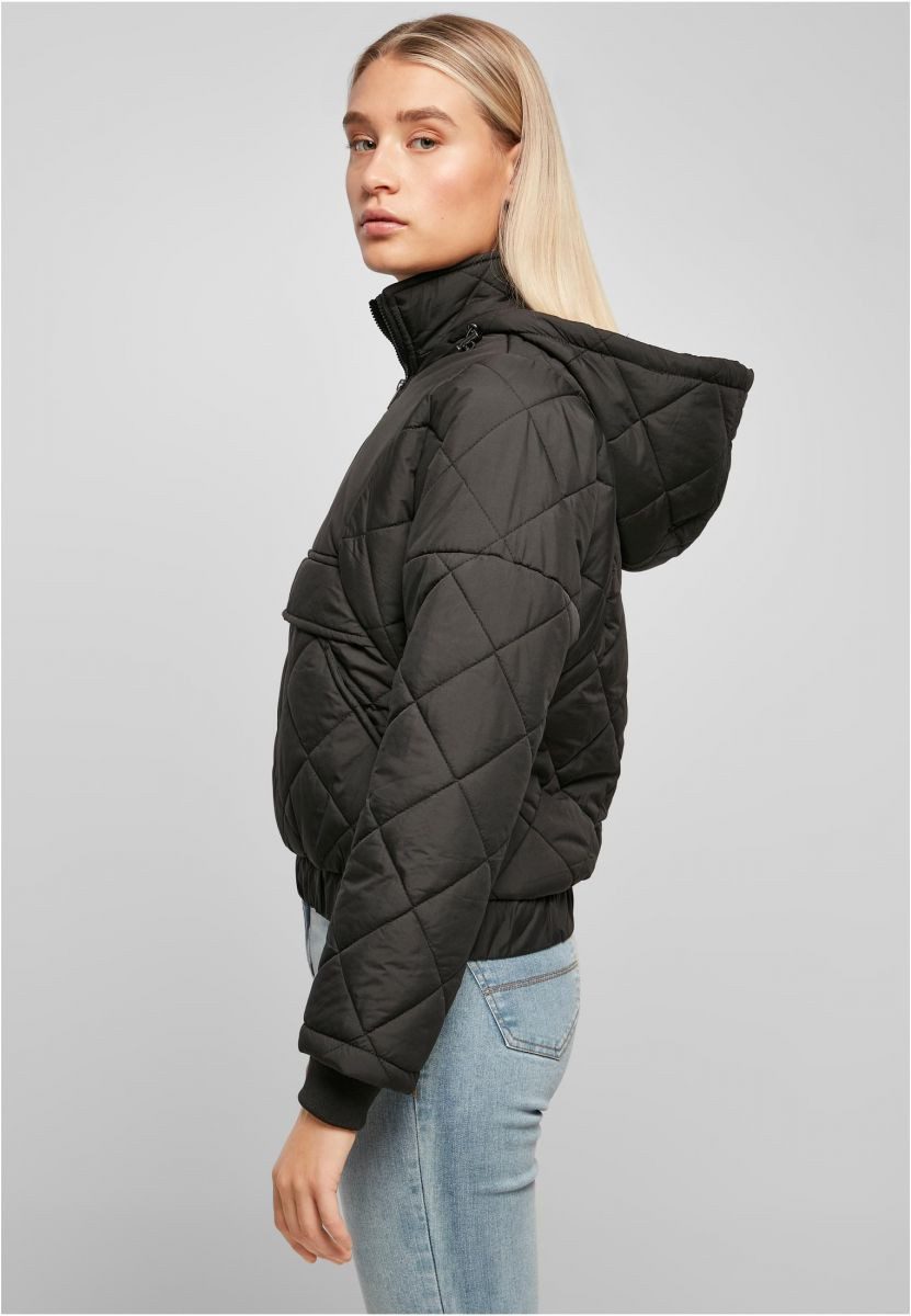 URBAN CLASSICS Outdoorjacke Ladies Oversized Diamond Quilted Pull Over Jacket Steppjacke