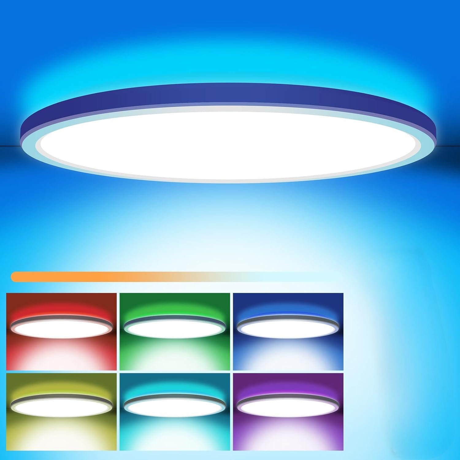 Tukrool LED Deckenleuchte Flach Rund Dimmbar günstig online kaufen