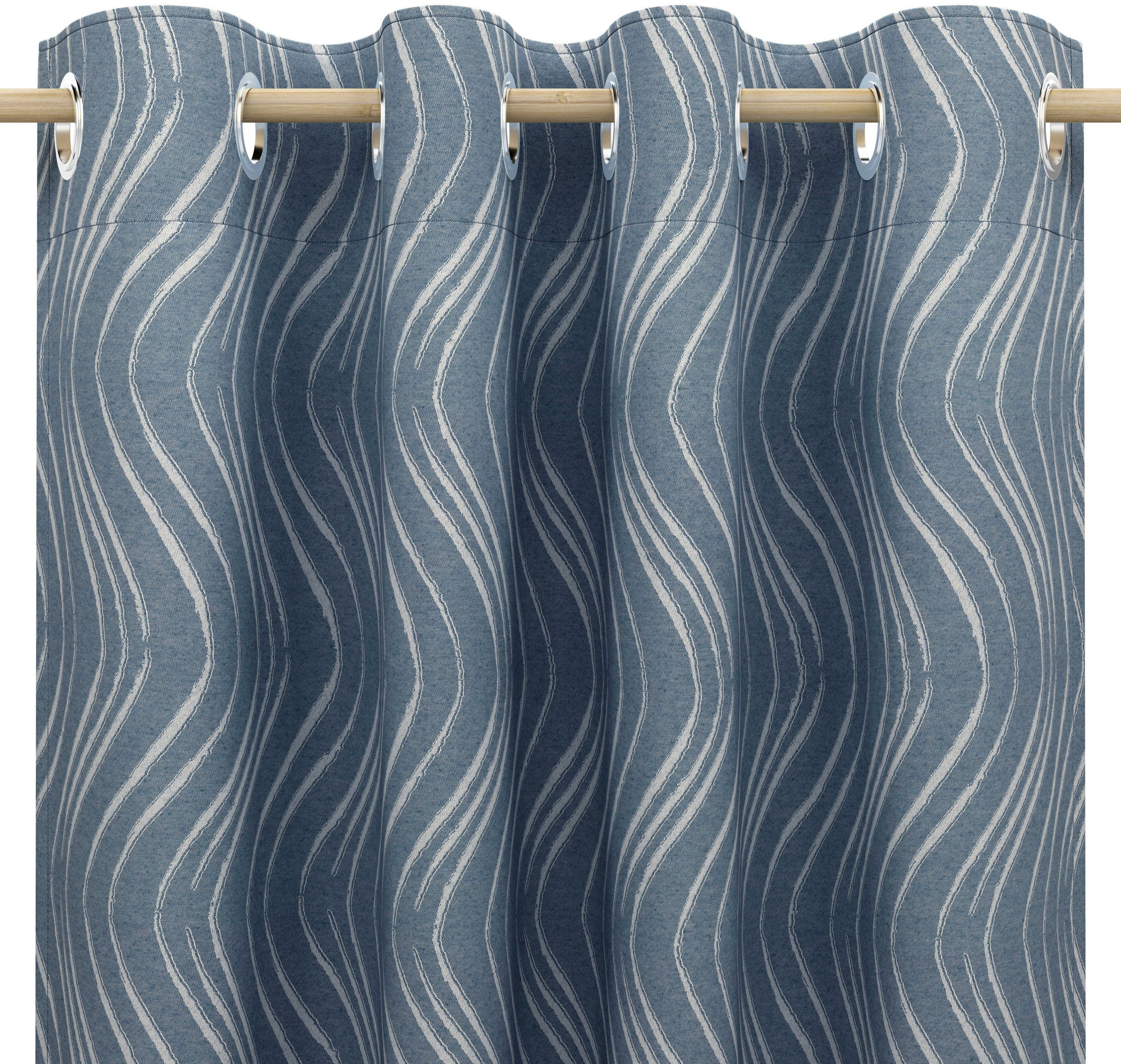 Grado Neutex Vorhang for (1 St), nachhaltig you!, jeansblau blickdicht, Ösen Eco,