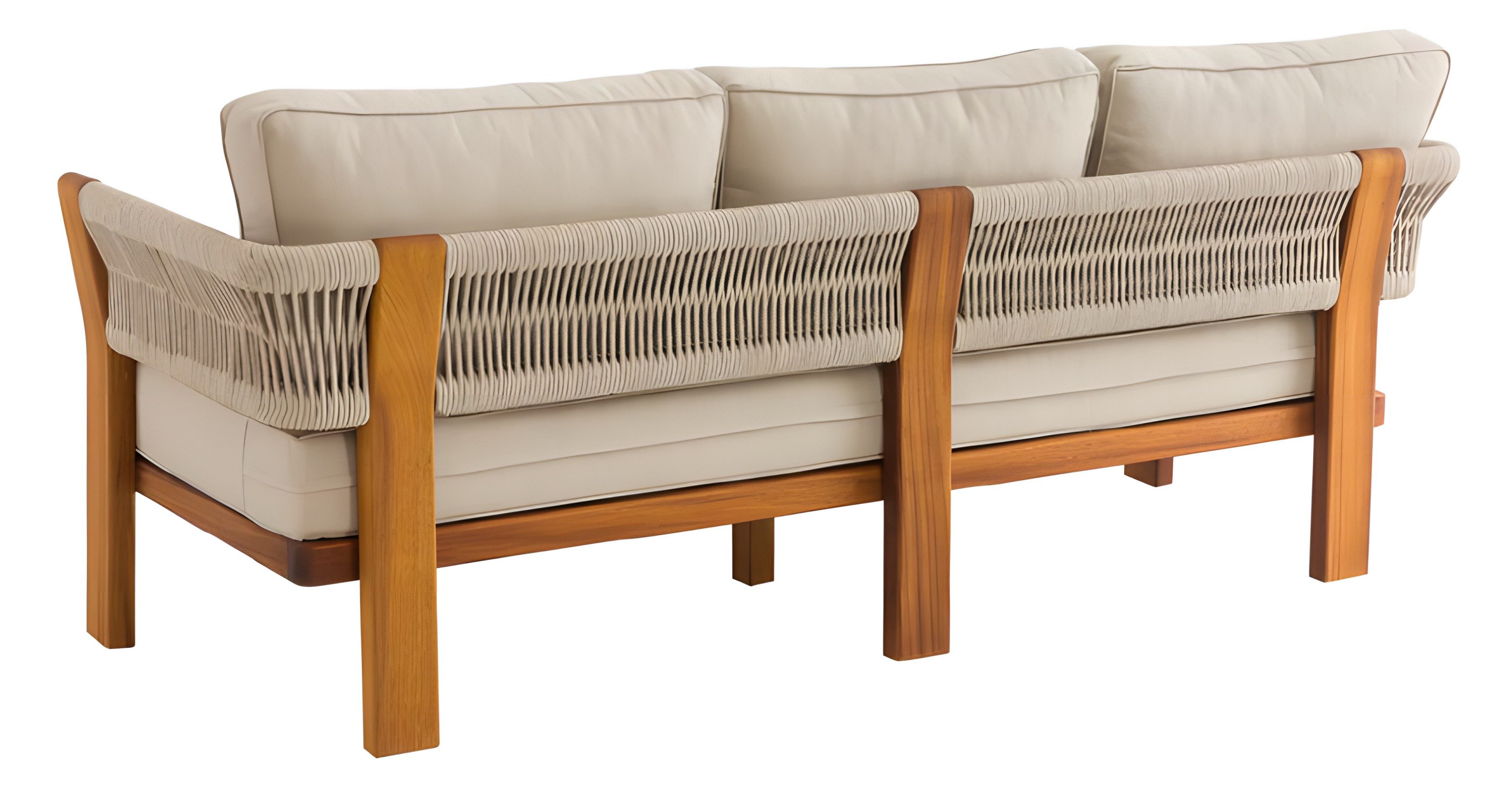 Xlmoebel Gartensofa Beiges Stoffsofa von XLMOEBEL für Terrasse und Balkon, pflegeleicht, Gartensofa 1 Teile, Made in Europa