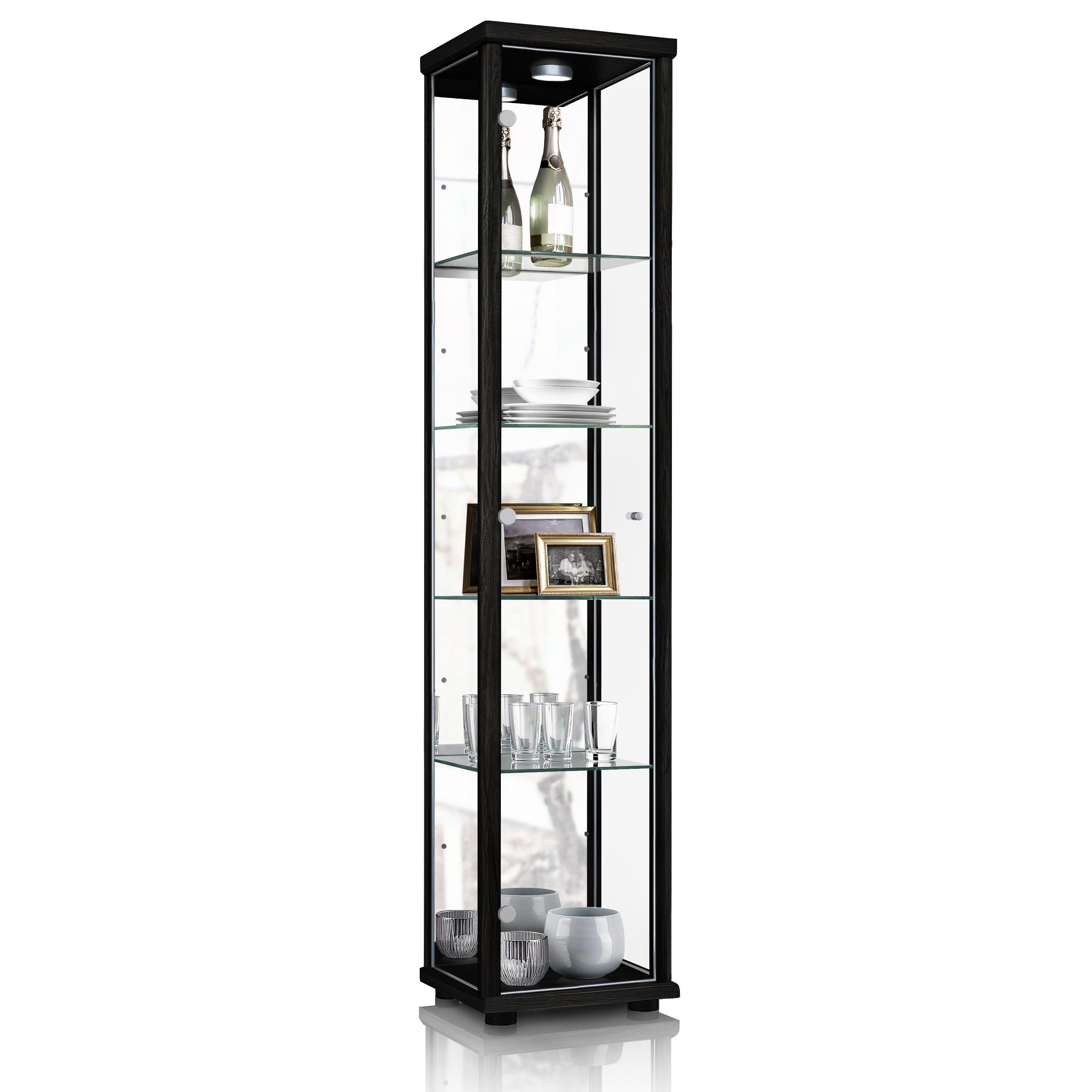 K-Möbel Glasvitrine C1016 (Glasvitrine (176x37x33 cm) günstig online kaufen