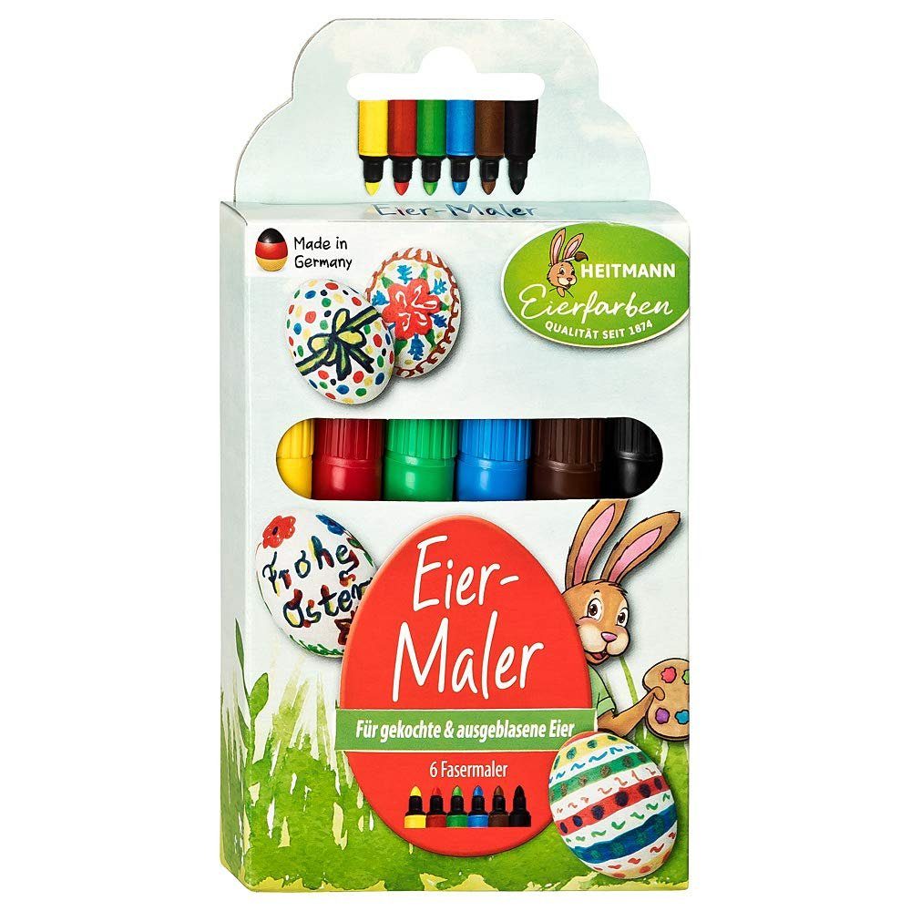 BRAUNS HEITMANN Osterei Heitmann Ostereierfarbe Eier-Maler 6ST Stifte sort. 1007788