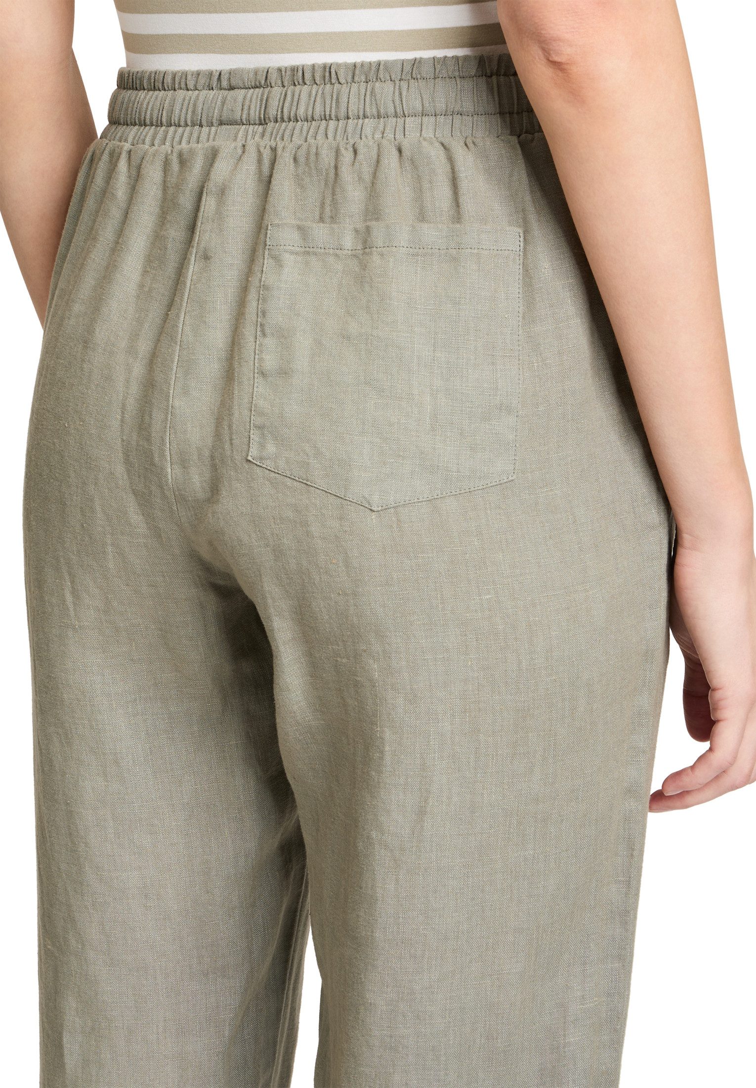 Cartoon Leinenhose Damen unifarben Material