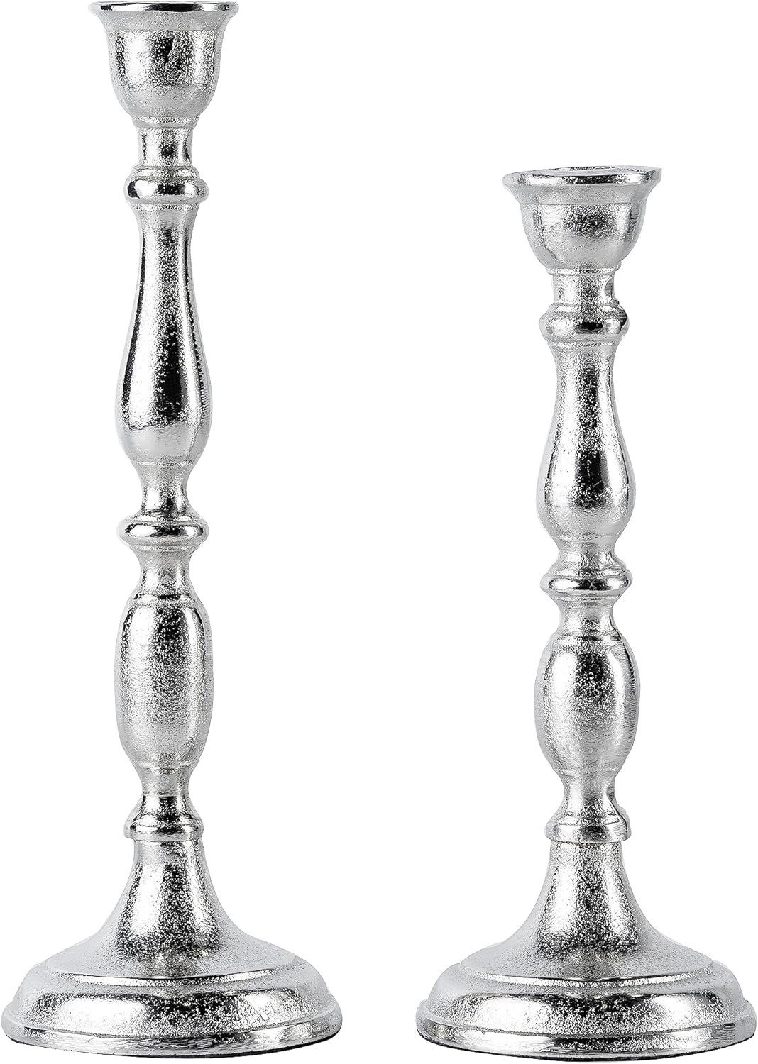 cm 2er Silber 27 Stabkerzen - für MichaelNoll Set Kerzenständer H 33 und Kerzenständer Deko