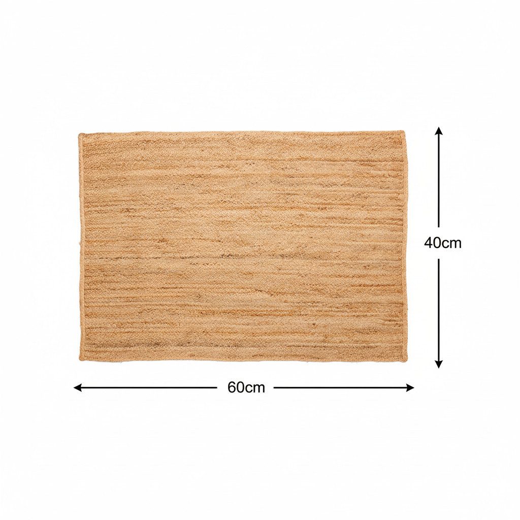 Elegant Floors Teppich Elegant Floors® Rechteckiger Jute Teppich Natur, Handgefertigtes Boho, Höhe: 9 mm