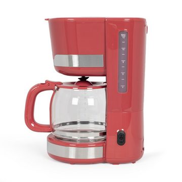 LIVOO Filterkaffeemaschine Kaffeemaschine mit Permanentfilter 14 Tassen DOD201RC rot