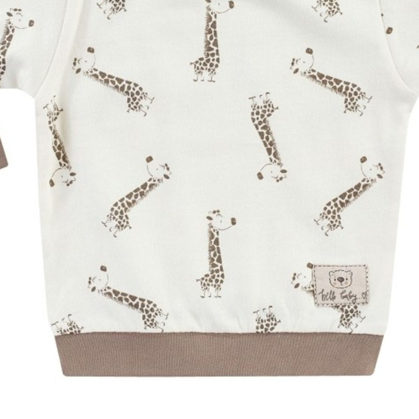 JACKY Sweatshirt Baby Kuscheliger Sweatshirt Langarm, Beige Giraffen (1-tlg)
