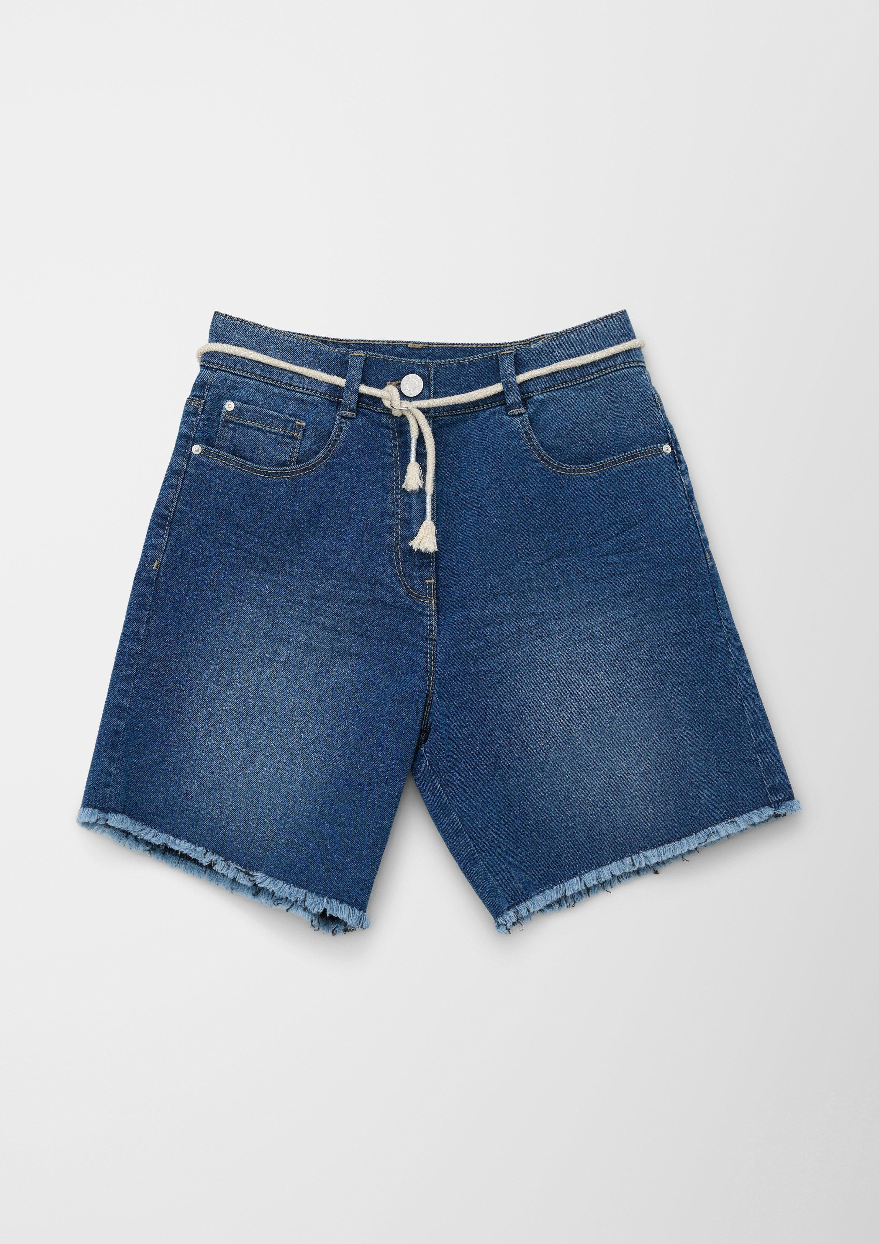 Rise Waschung Loose Jeans-Bermuda Fit High Bermudas s.Oliver Wide Leg / / /