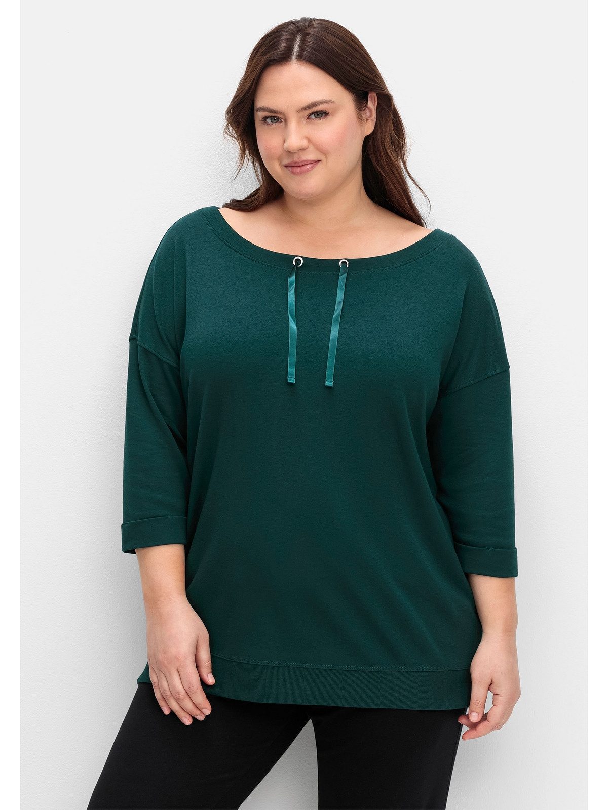 Sheego Sweatshirt Große Größen in bequemer Oversizedform