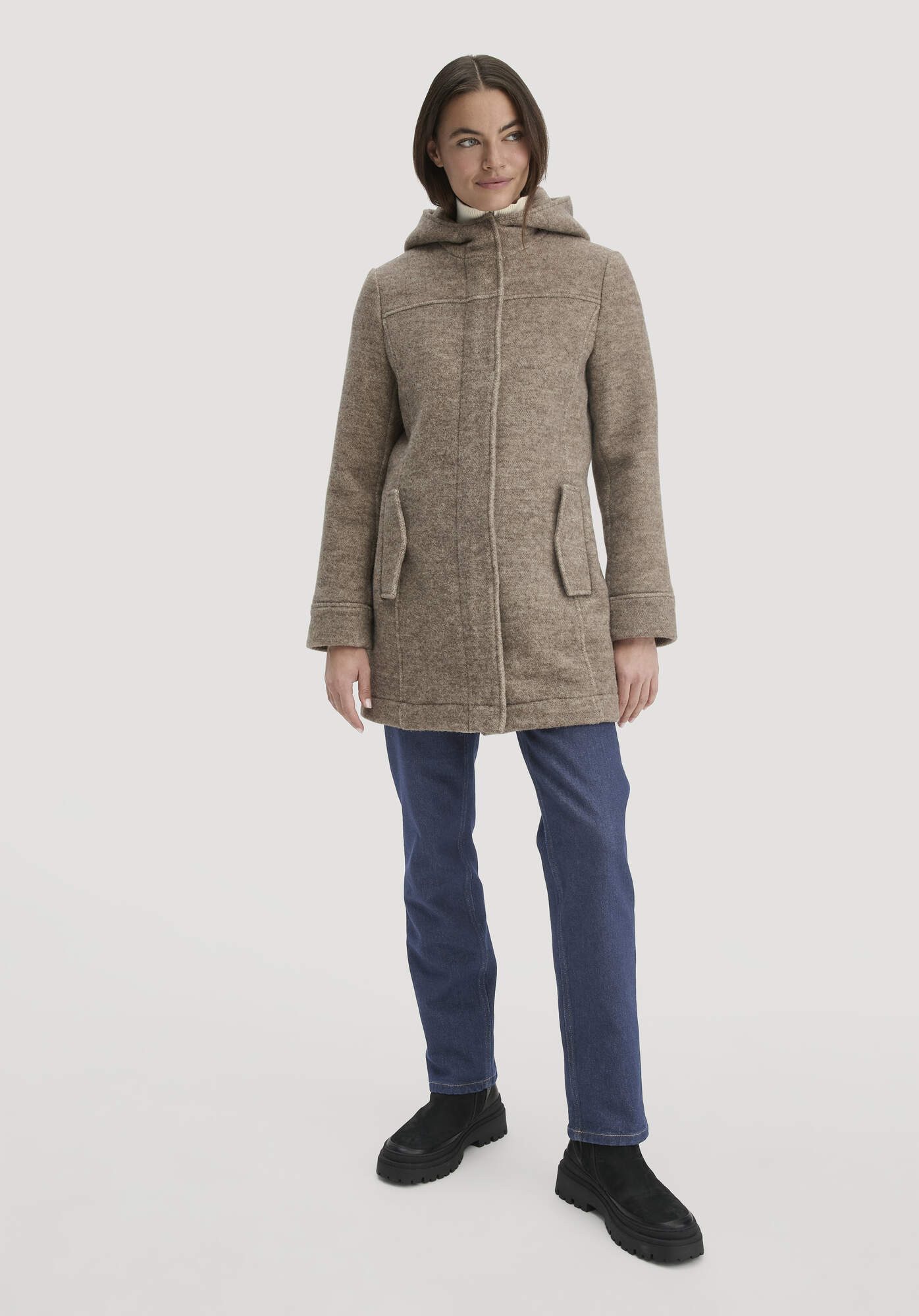 Hessnatur Wintermantel aus regionaler Schurwolle (1-tlg) günstig online kaufen