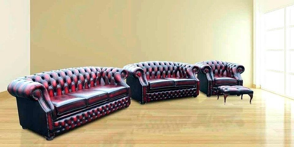 JVmoebel Chesterfield-Sofa, Garnitur Couch Chesterfield Sitzer 3+2+1 Sofa