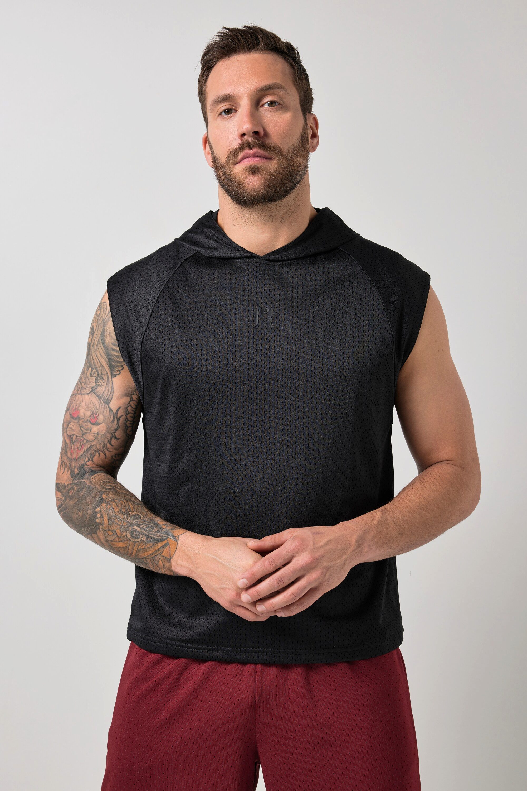 JP1880 Sweatshirt Hoodie Fitness Bauchfit Mesh Kapuze QuickDry